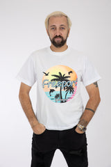 Adult Solid T-shirt Bleached White