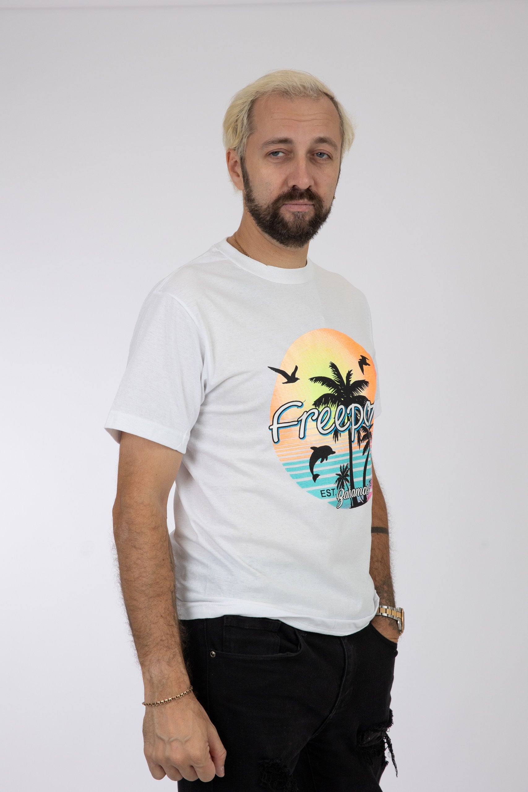 Adult Solid T-shirt Bleached White