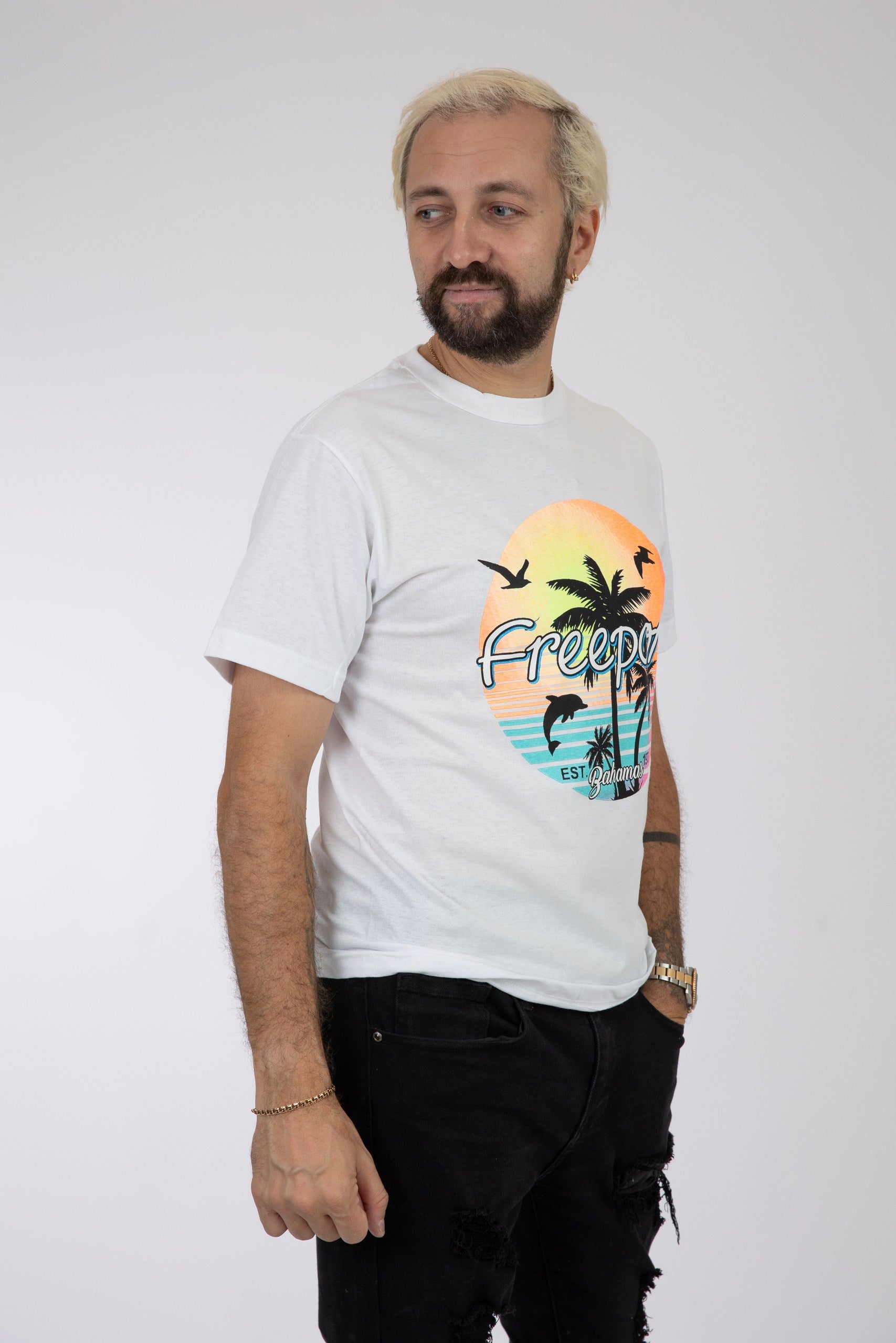 Adult Solid T-shirt Bleached White