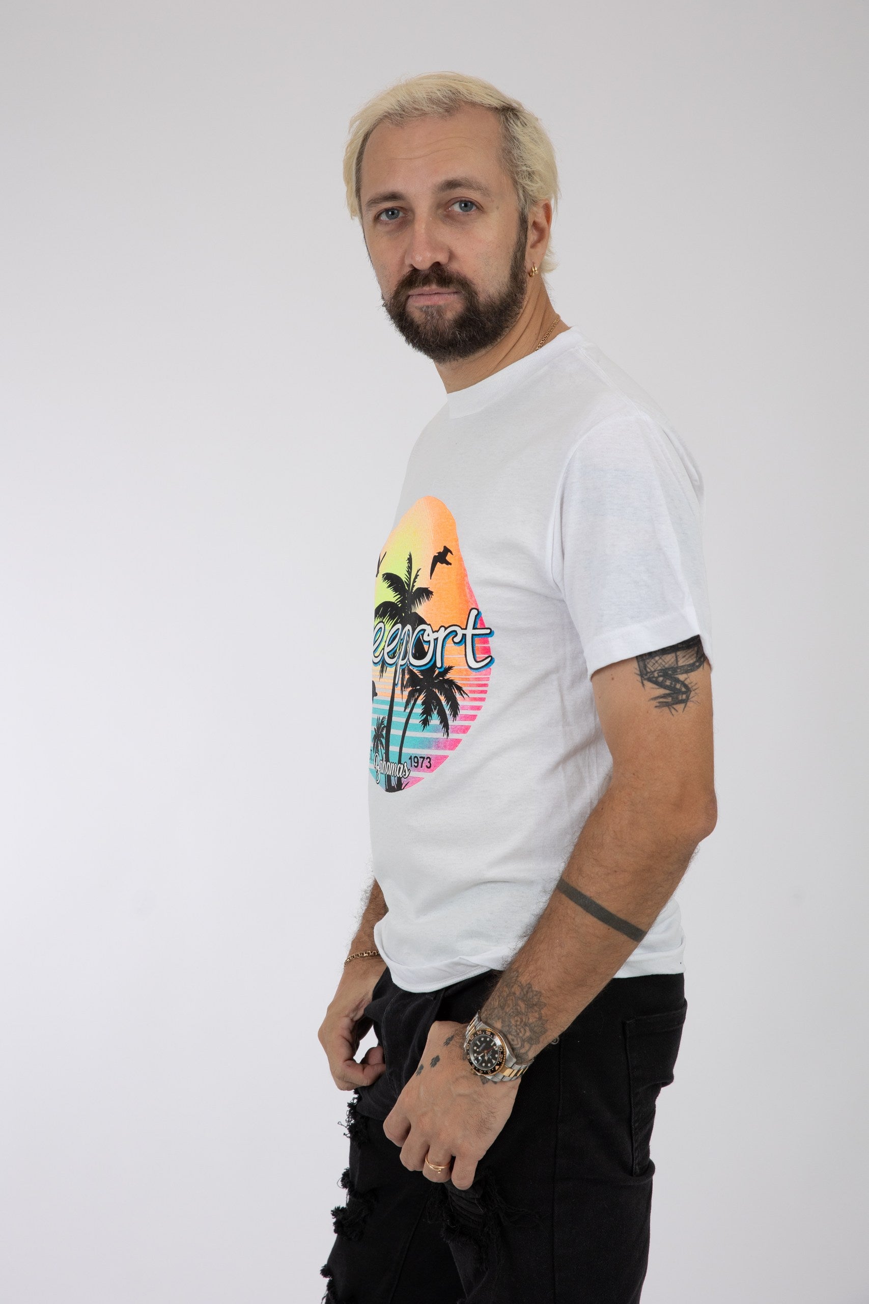 Adult Solid T-shirt Bleached White