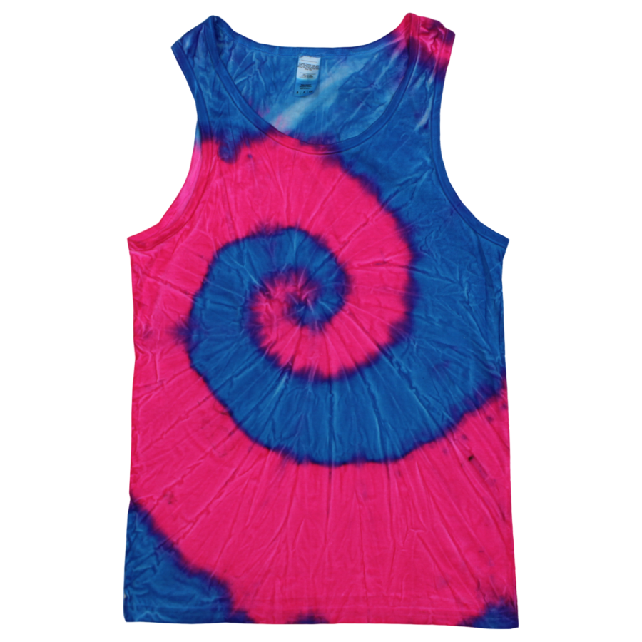 Tie-Dye Tank Top Blue Bubblegum -TD-TT