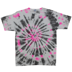 Youth Tie-Dye T-shirt Shadow Spider Pink (TD-200)