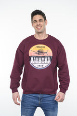 Burgundy Uni-Sex Crewneck Long Sleeve