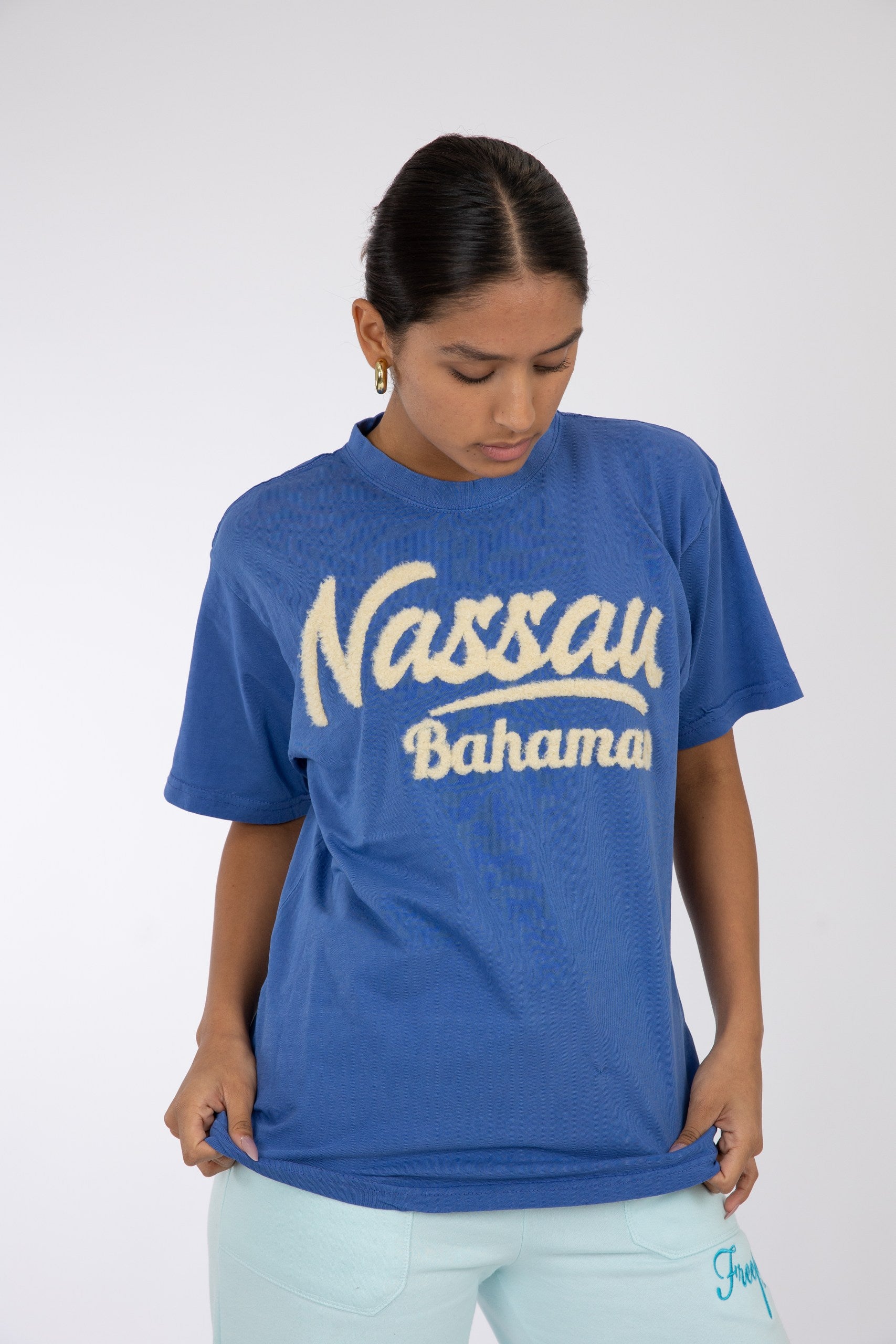Adult Solid T-shirt Mystic Blue