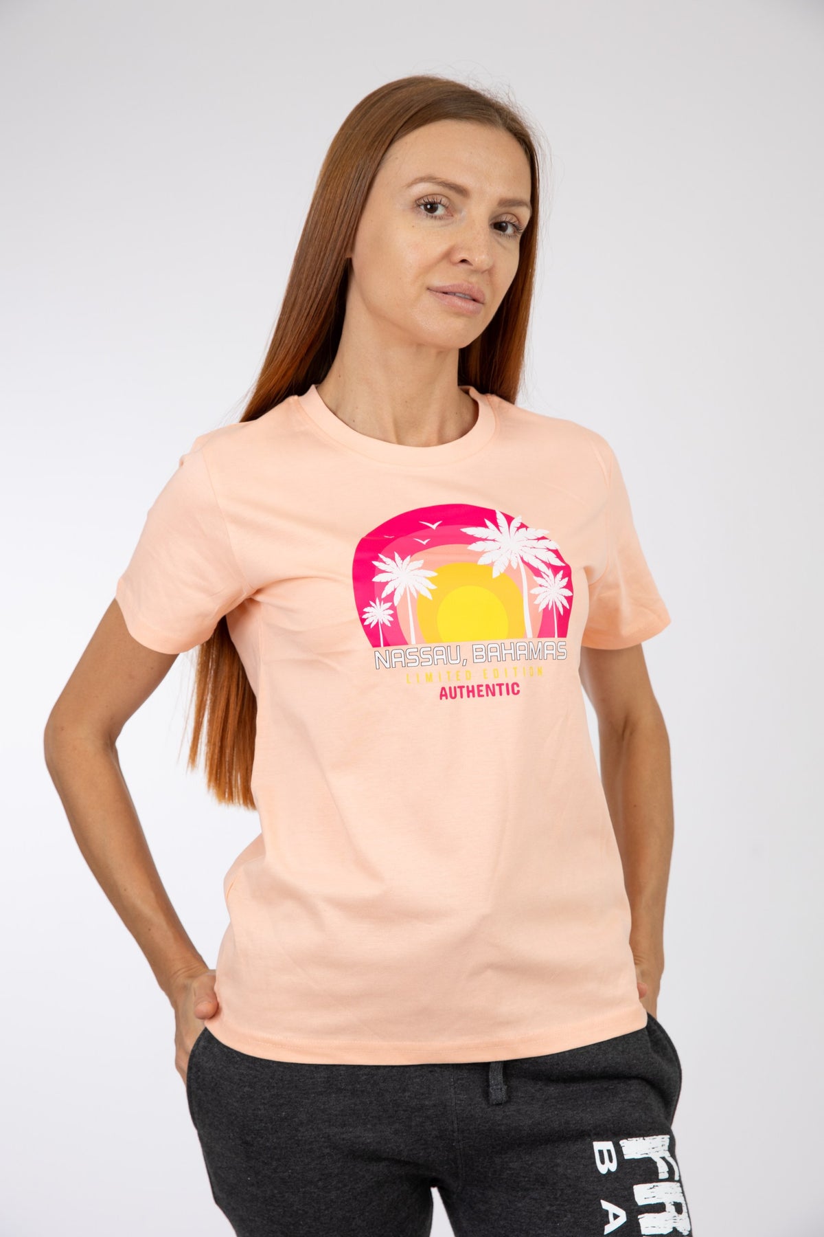 Adult Solid T-shirt Light Peach