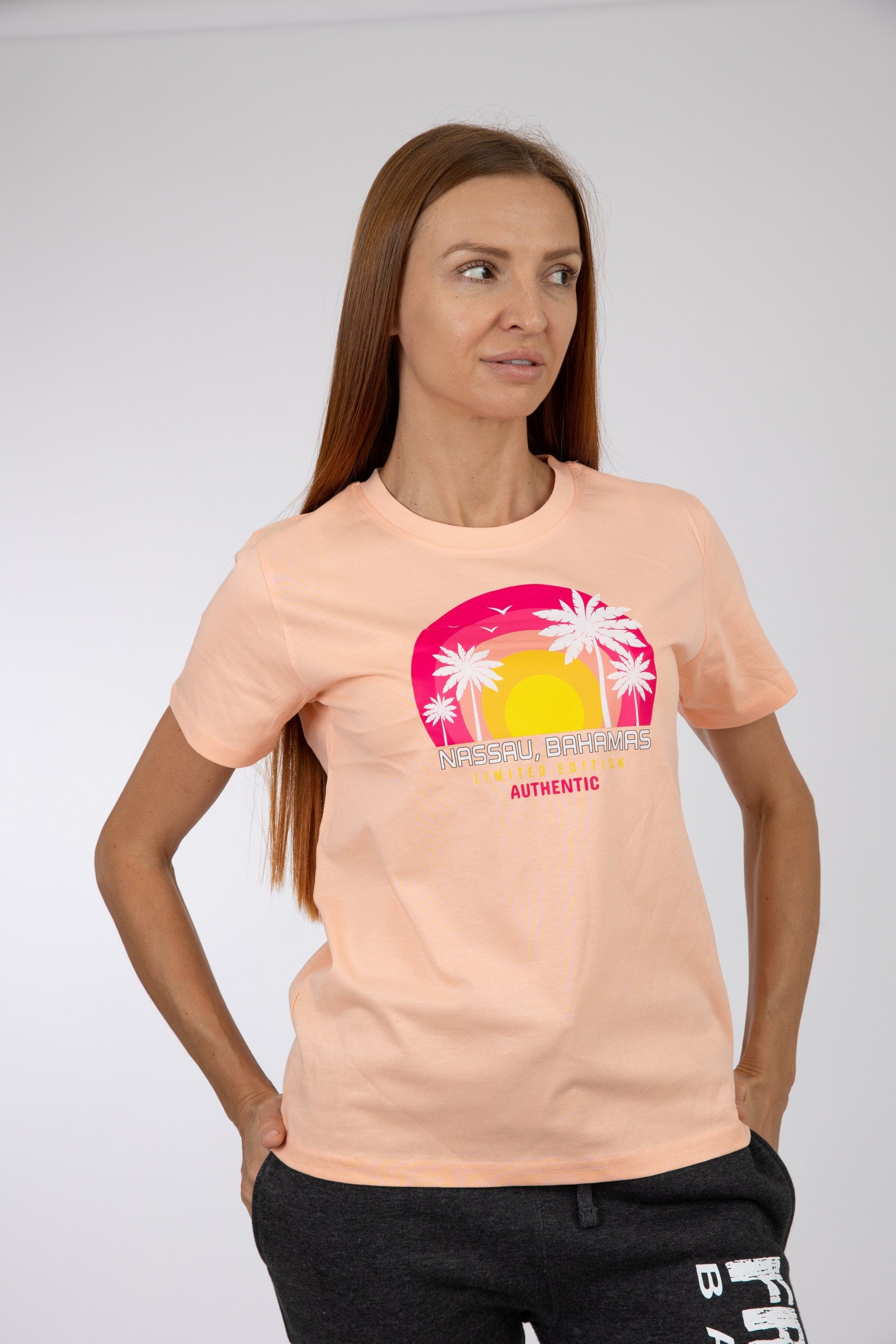 Adult Solid T-shirt Light Peach