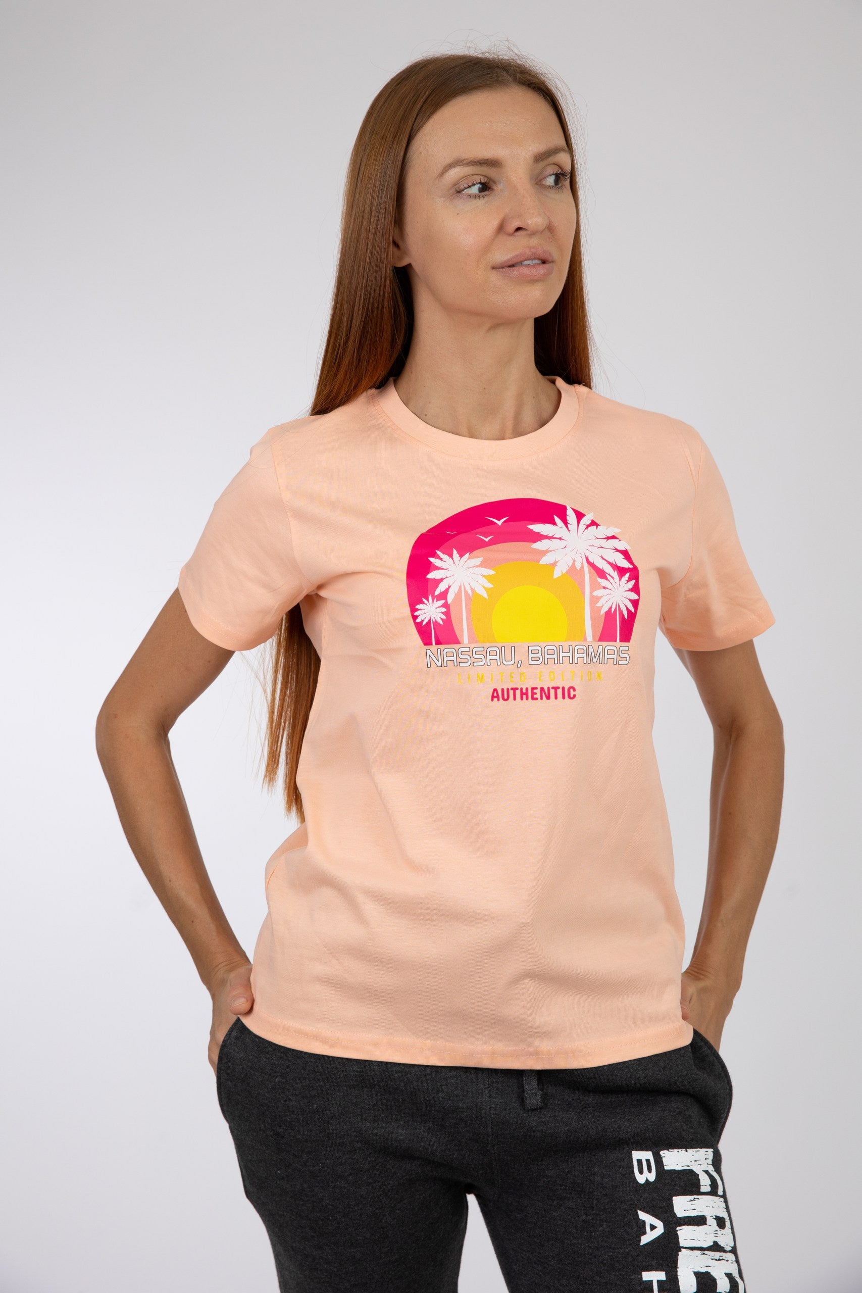 Adult Solid T-shirt Light Peach