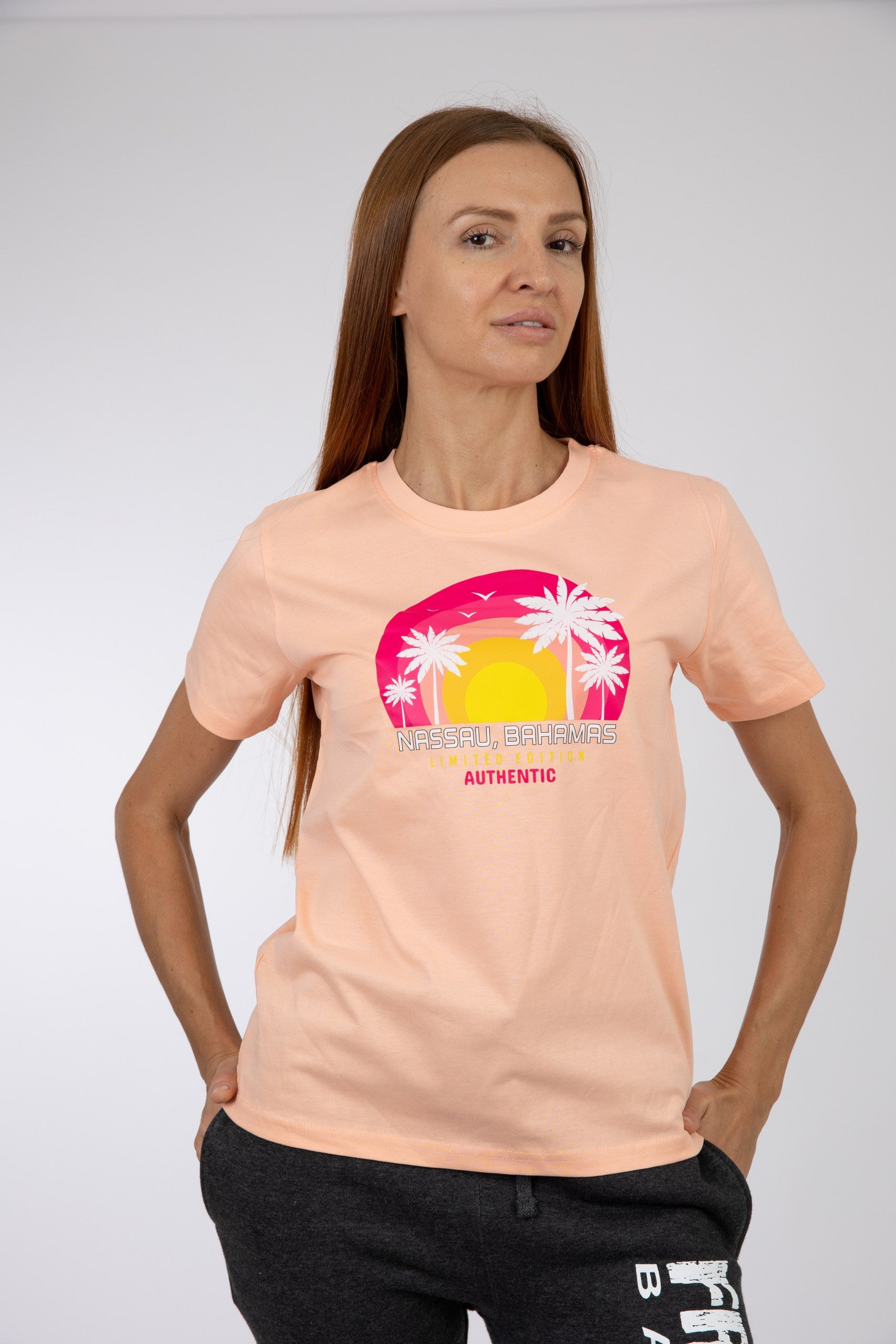 Adult Solid T-shirt Light Peach