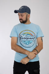 Adult Solid T-Shirts Sky Blue