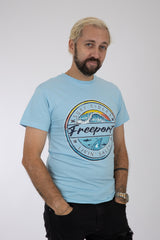Adult Solid T-Shirts Sky Blue