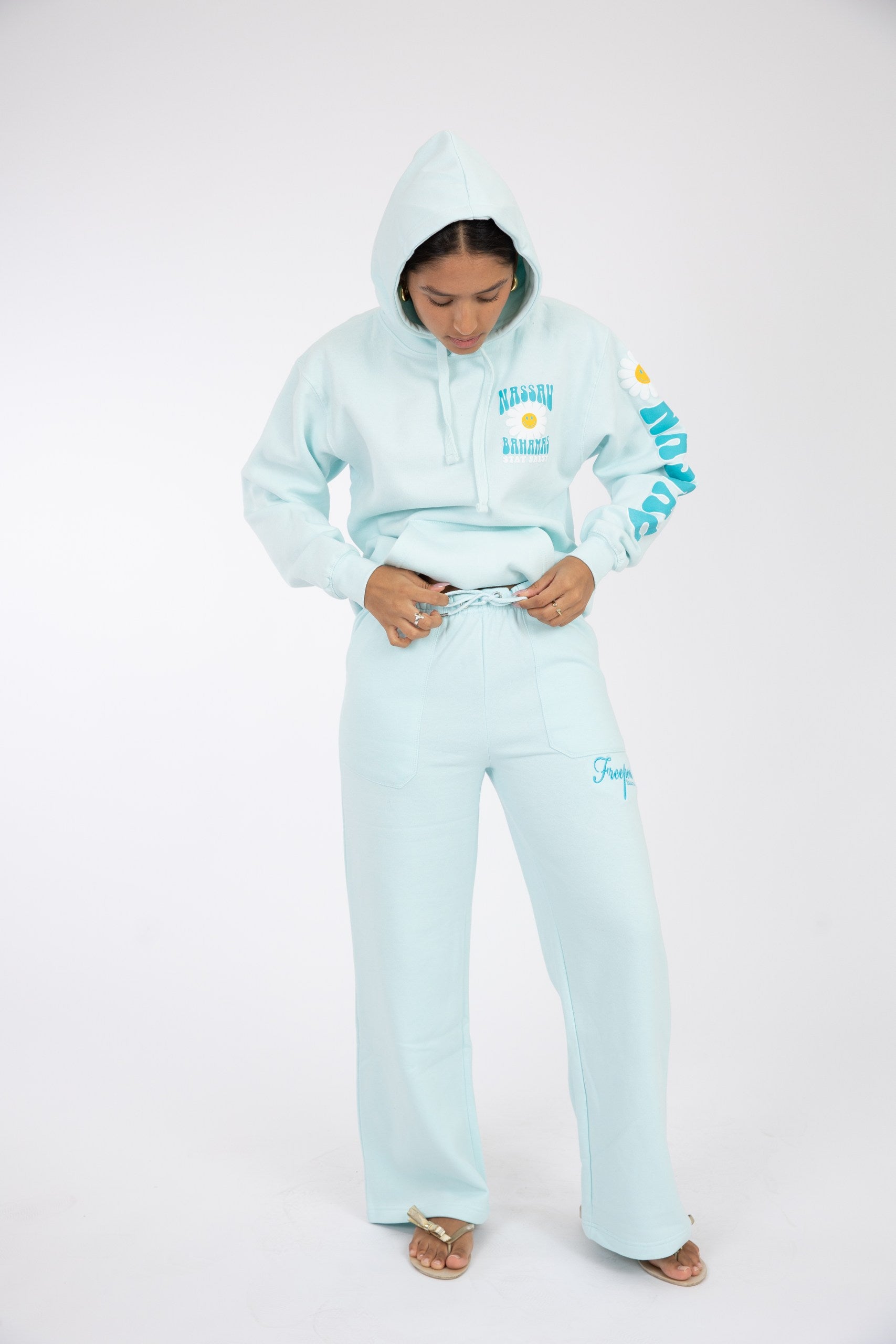 Adult Hoodie Blue Mint