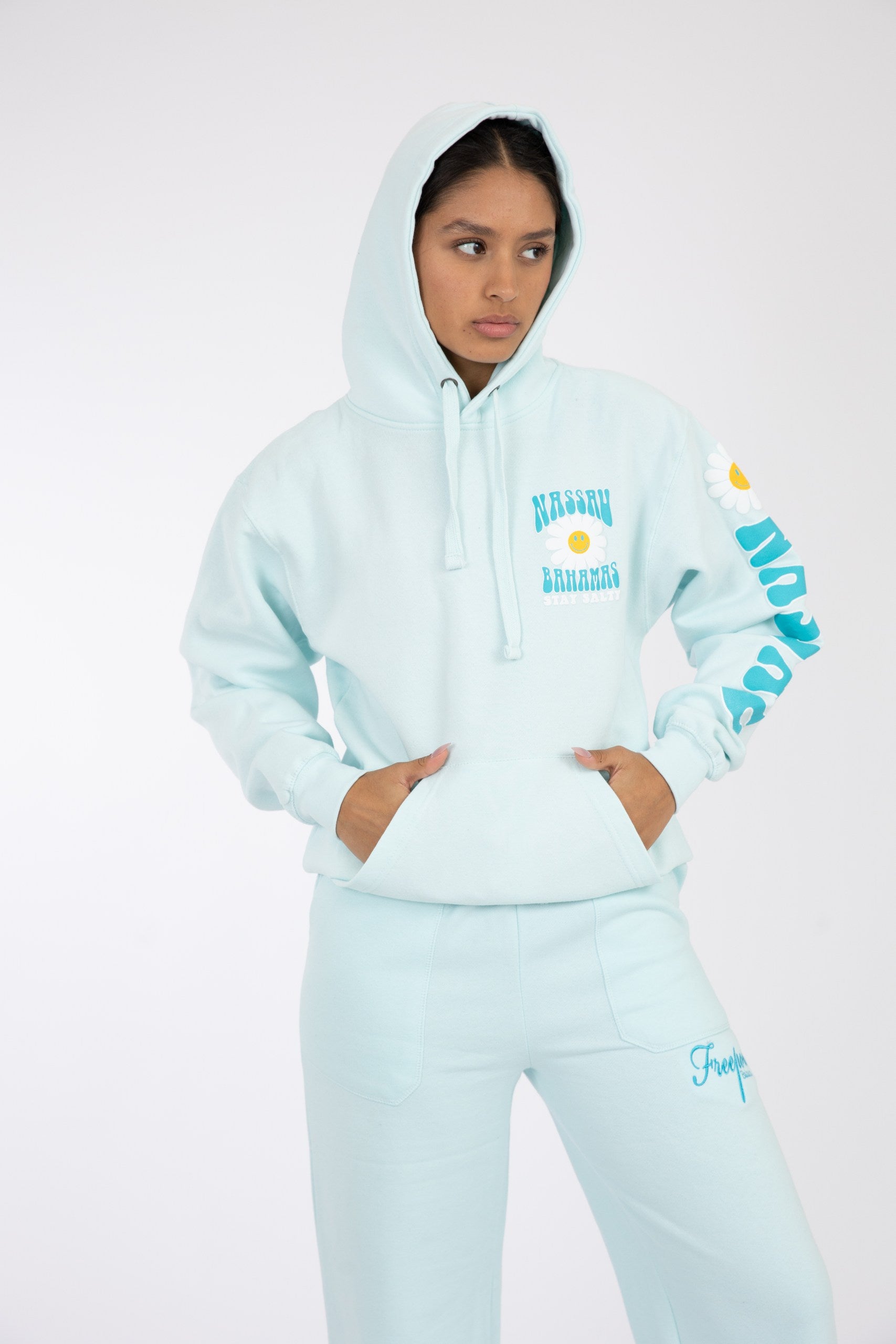 Adult Hoodie Blue Mint