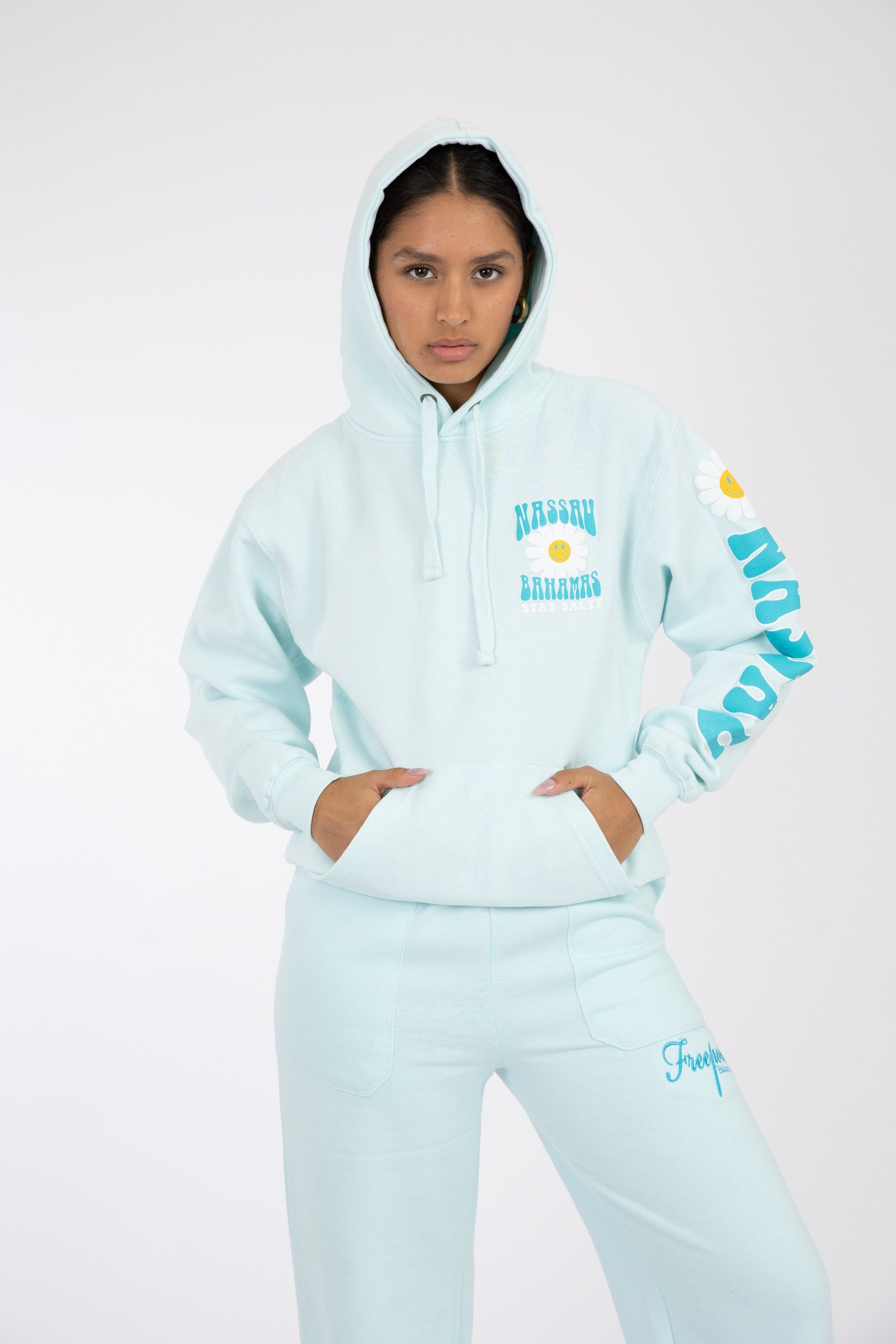 Adult Hoodie Blue Mint