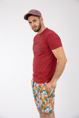 Adult Solid T-Shirts Heather Cardinal