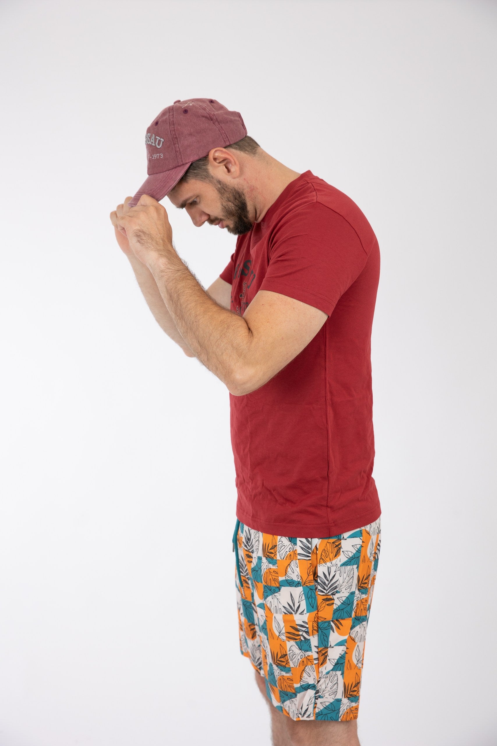 Adult Solid T-Shirts Heather Cardinal