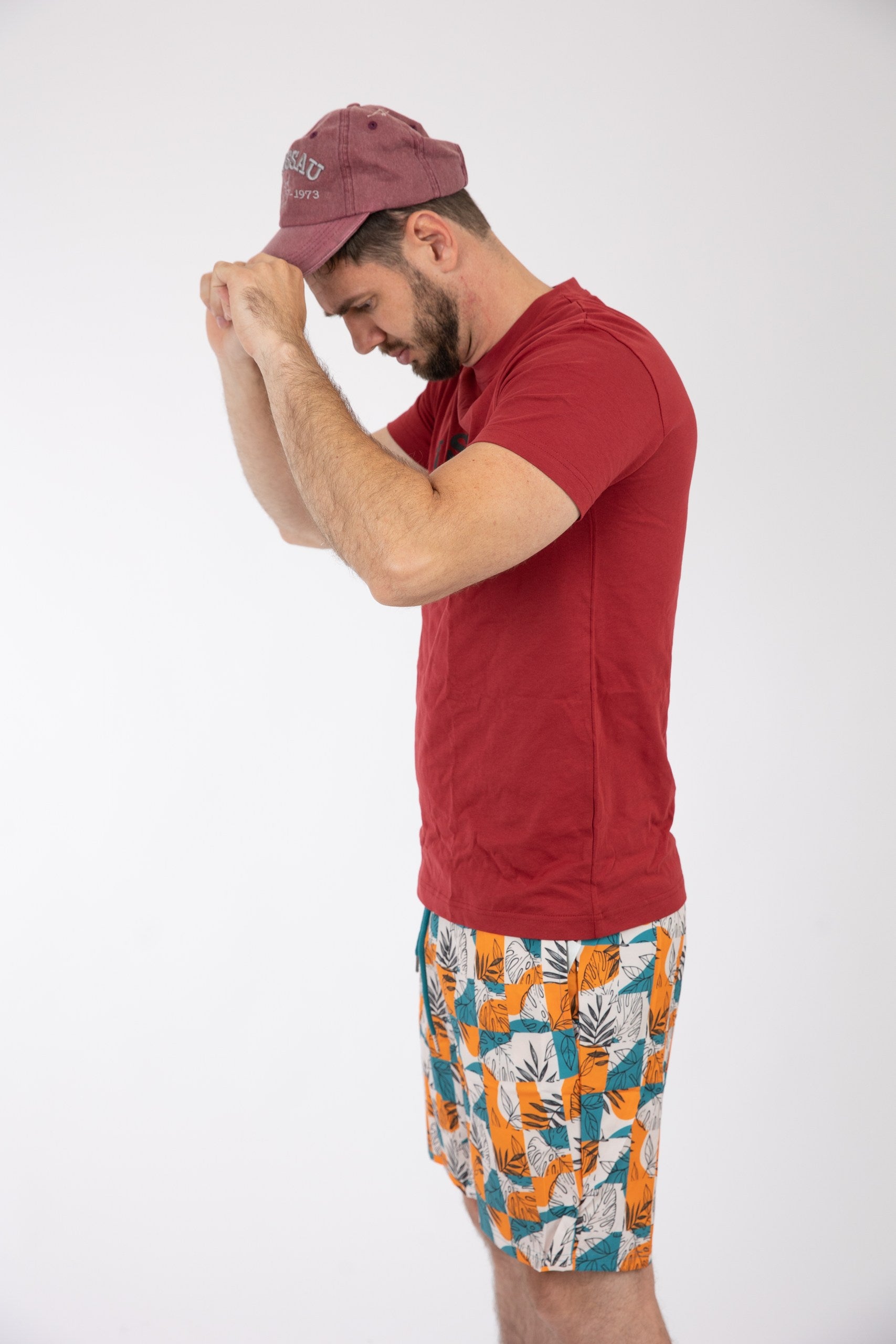 Adult Solid T-Shirts Heather Cardinal