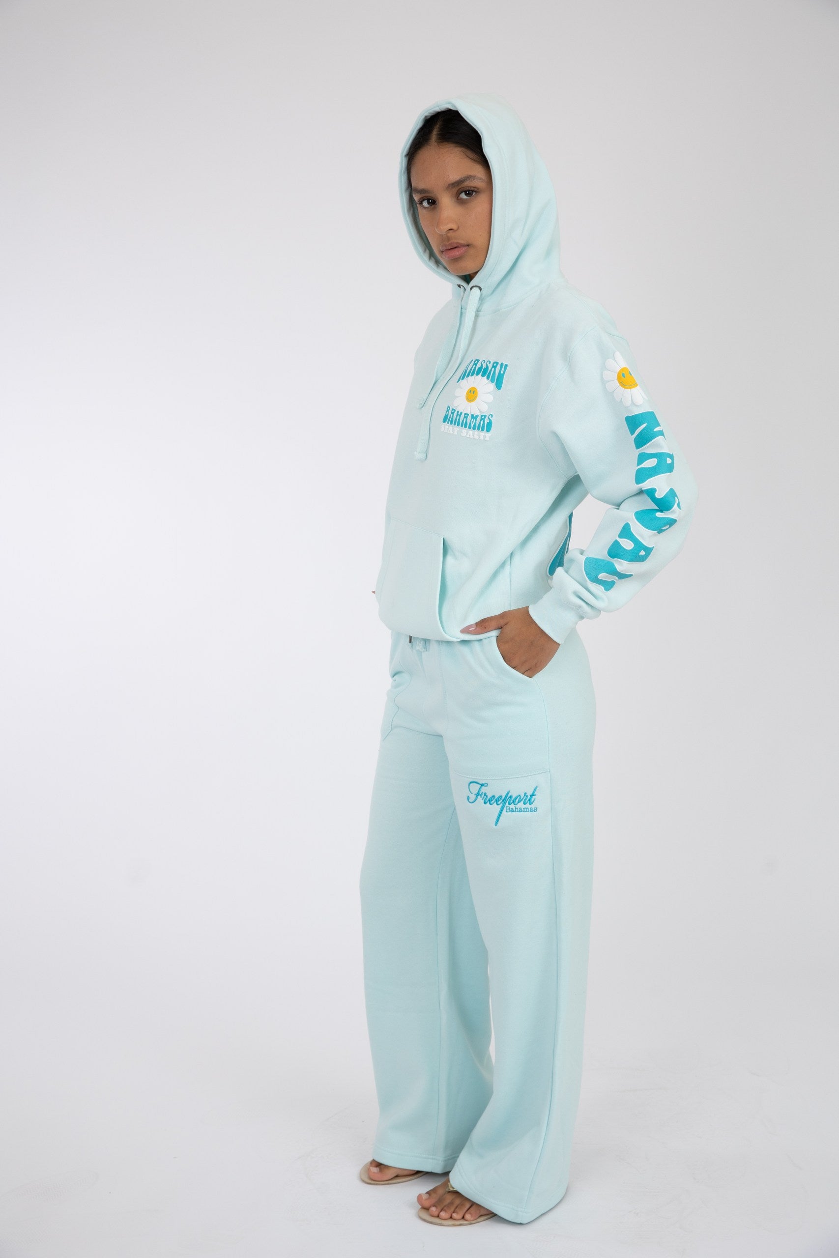 Adult Hoodie Blue Mint