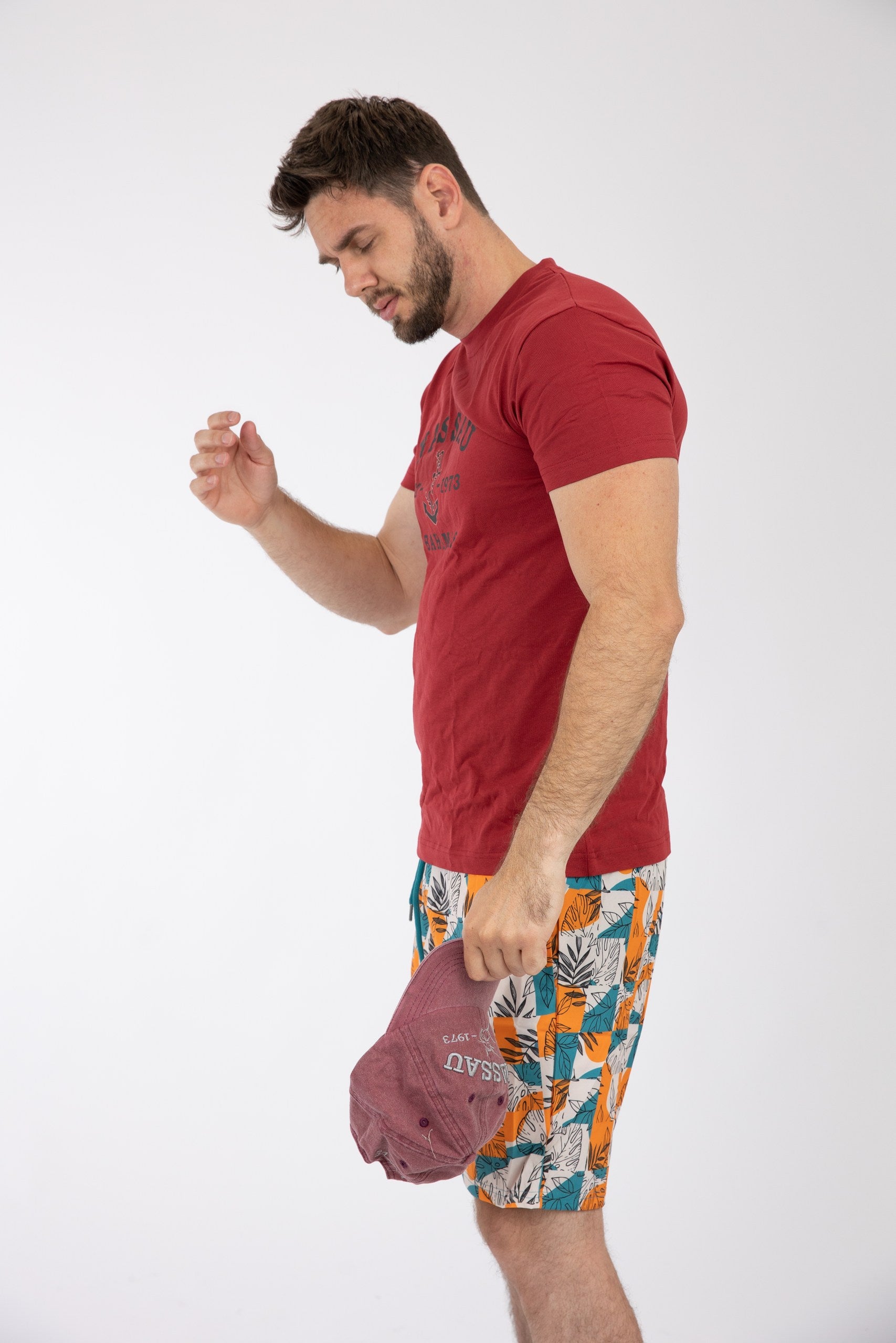 Adult Solid T-Shirts Heather Cardinal
