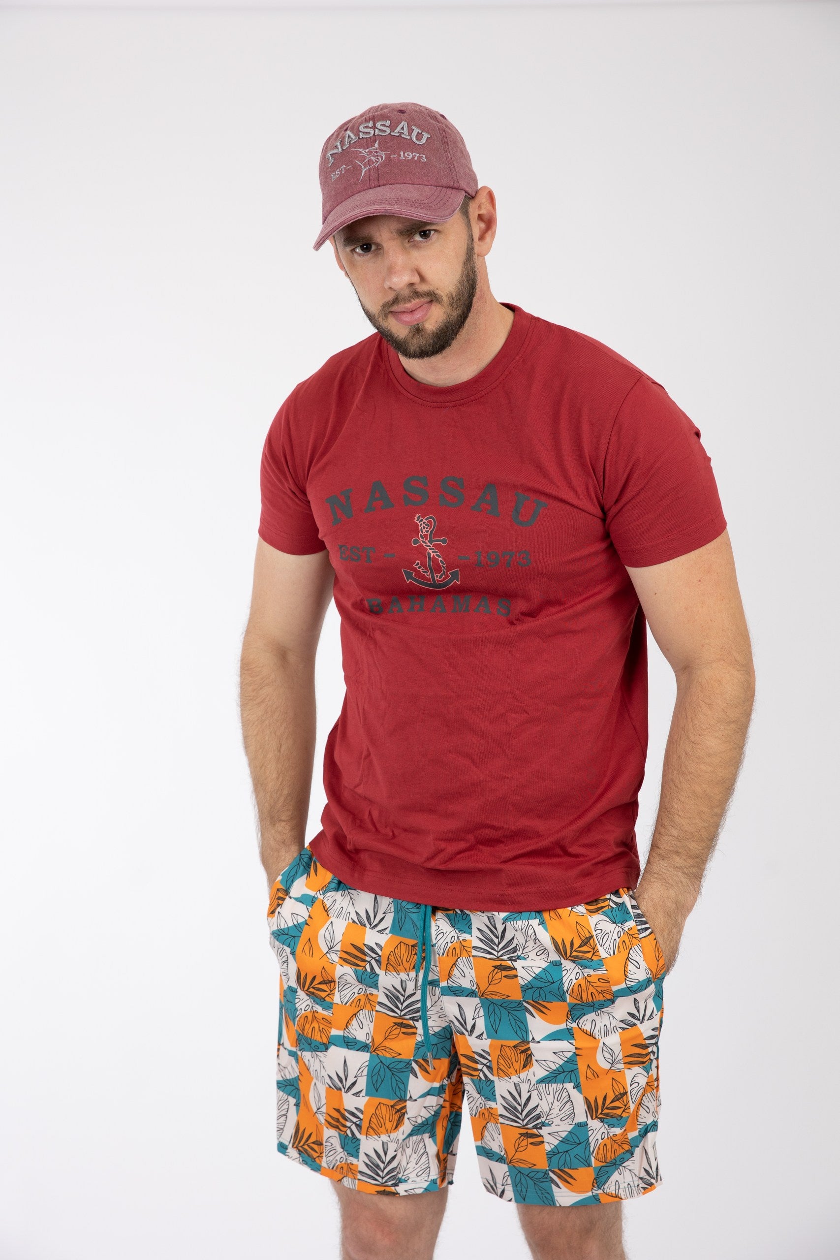 Adult Solid T-Shirts Heather Cardinal