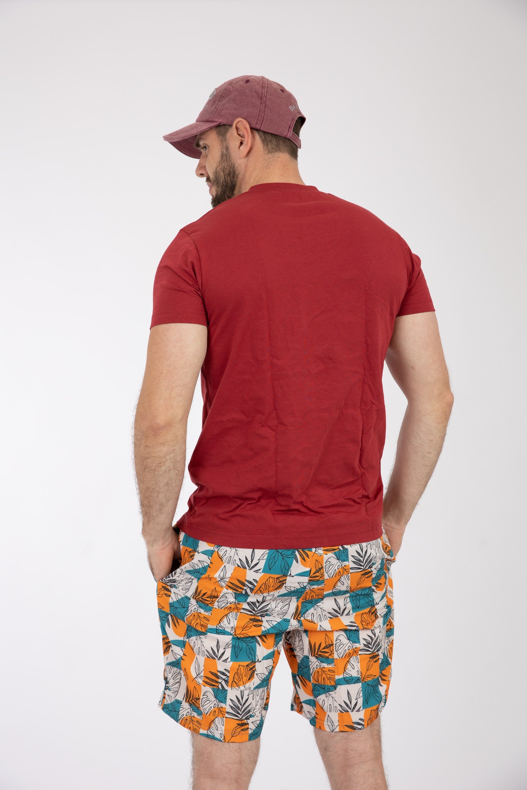 Adult Solid T-Shirts Heather Cardinal