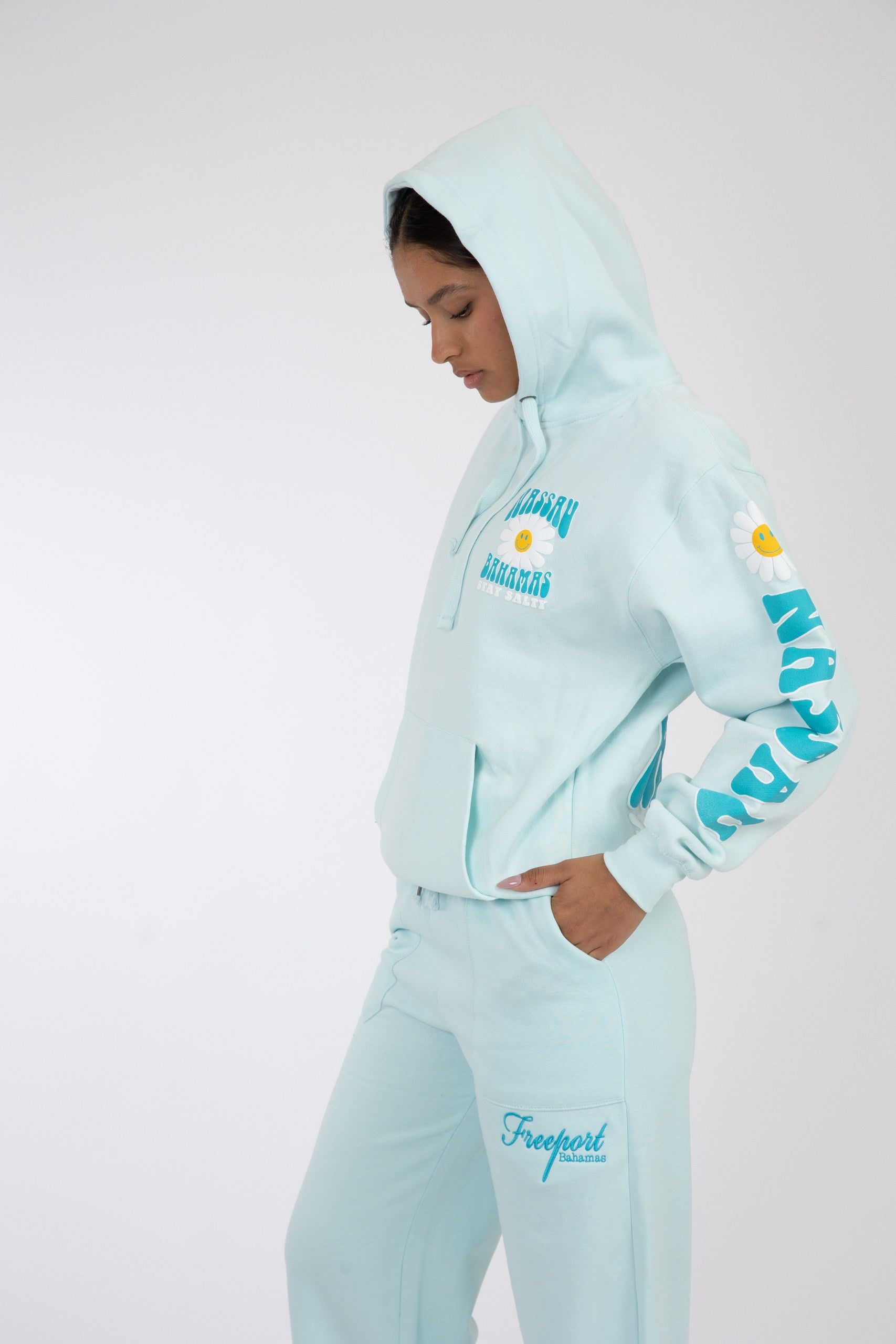 Adult Hoodie Blue Mint