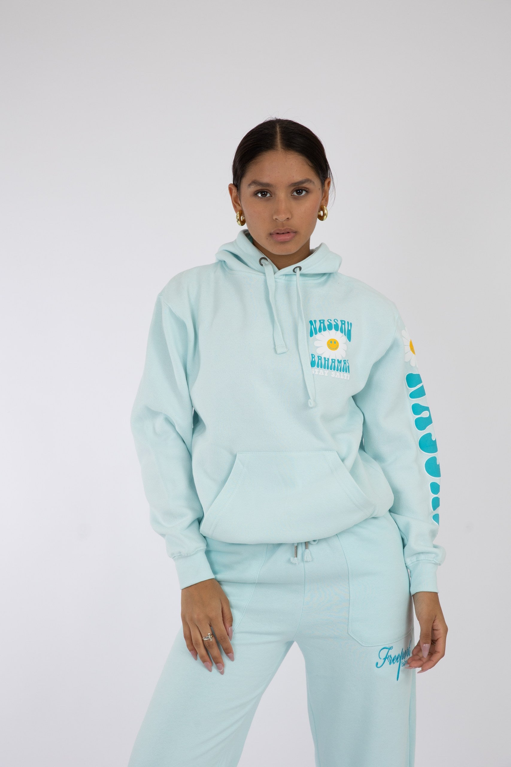 Adult Hoodie Blue Mint