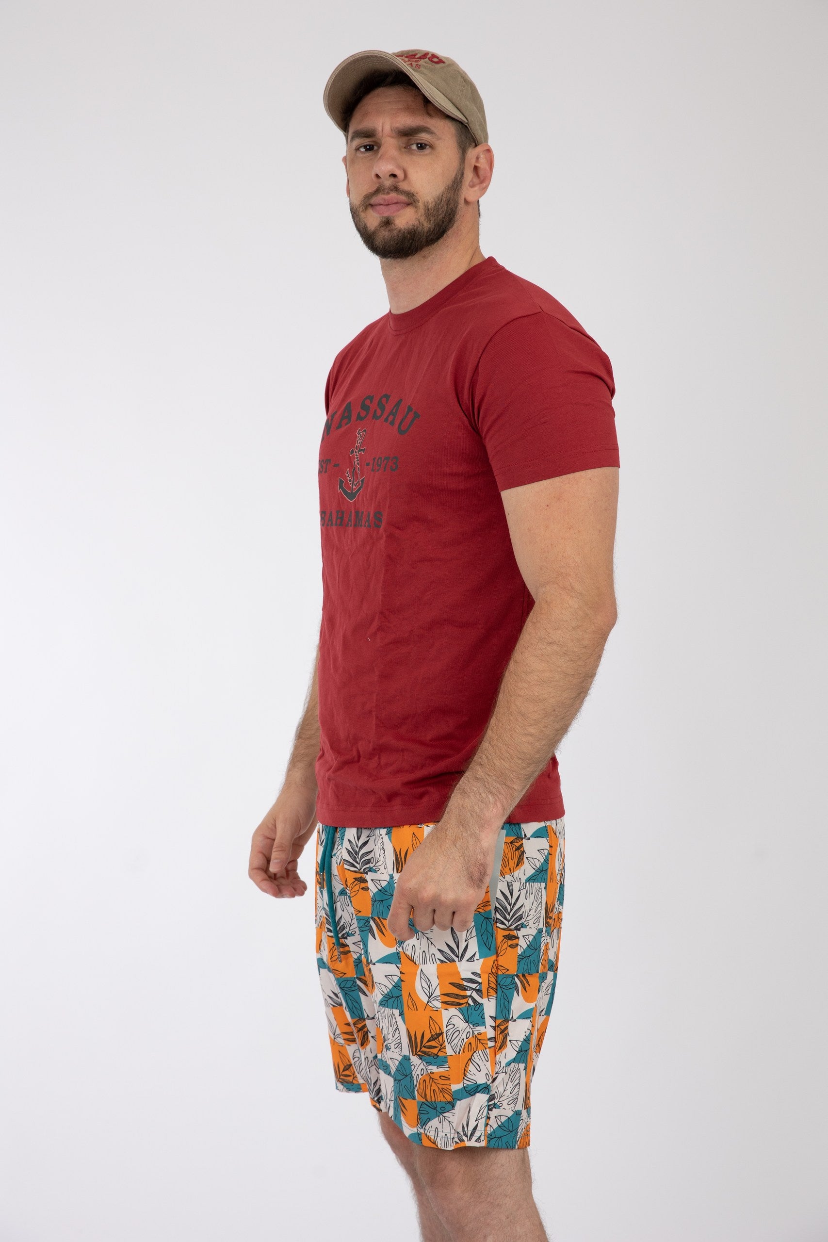 Adult Solid T-Shirts Heather Cardinal