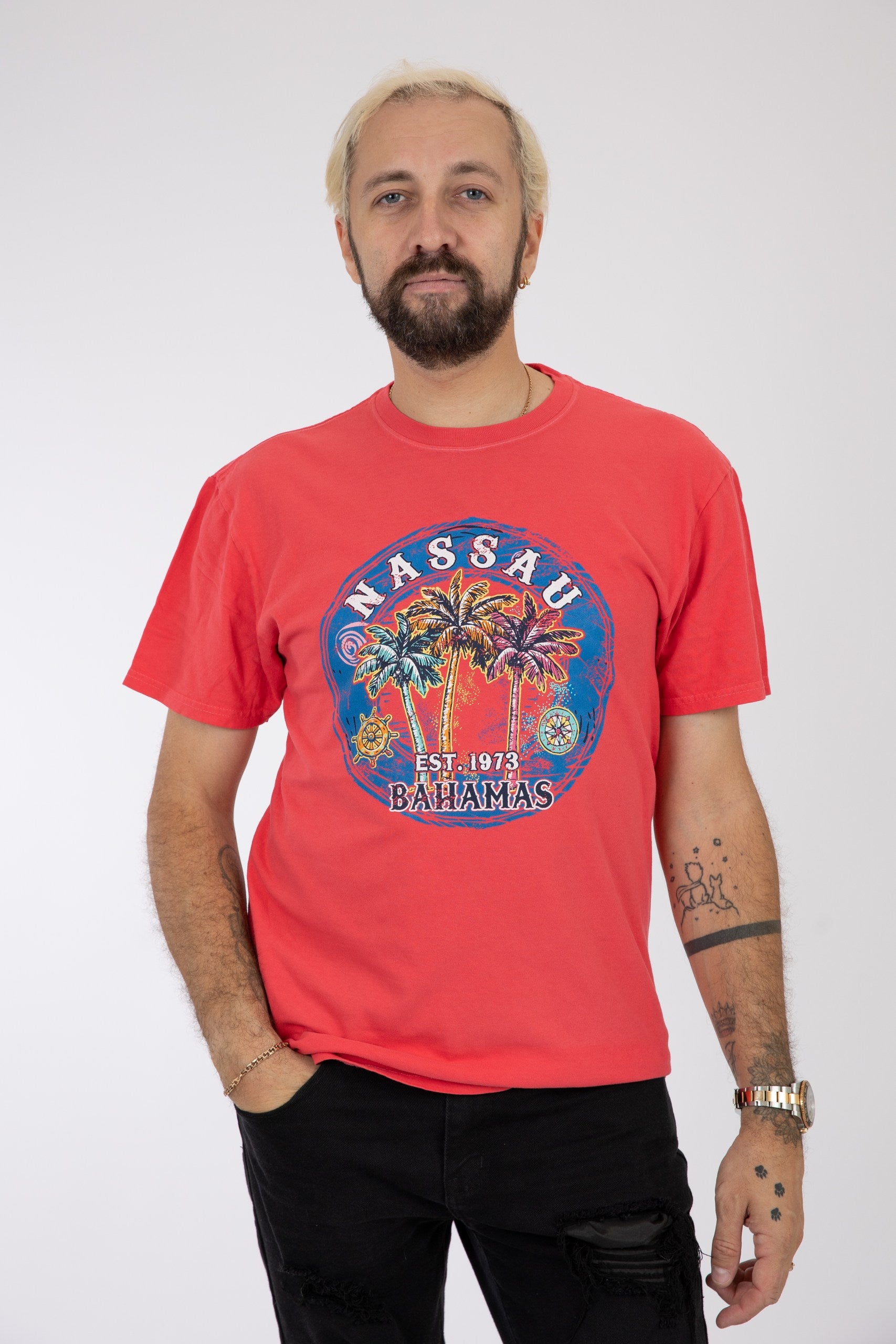 Adult Solid T-shirt Coral Silk