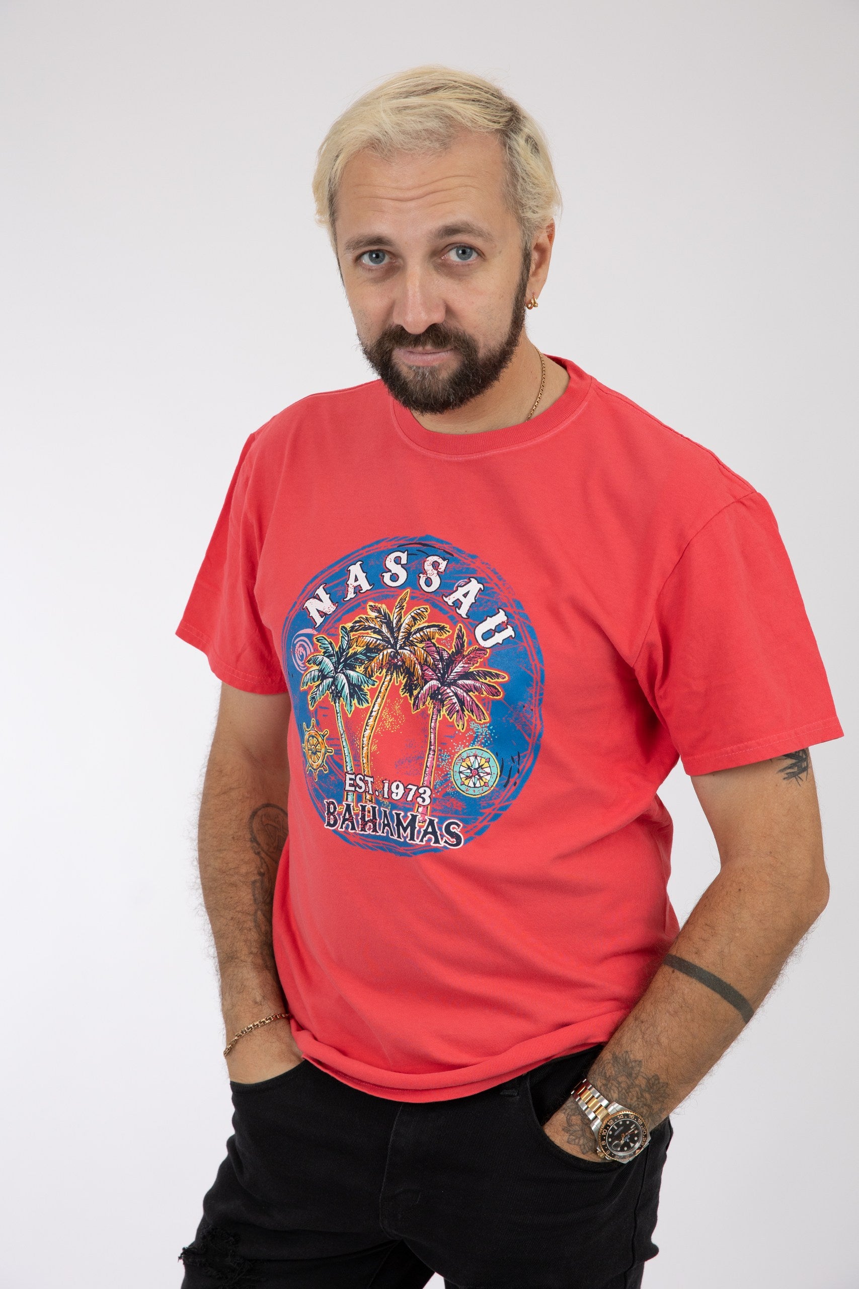 Adult Solid T-shirt Coral Silk