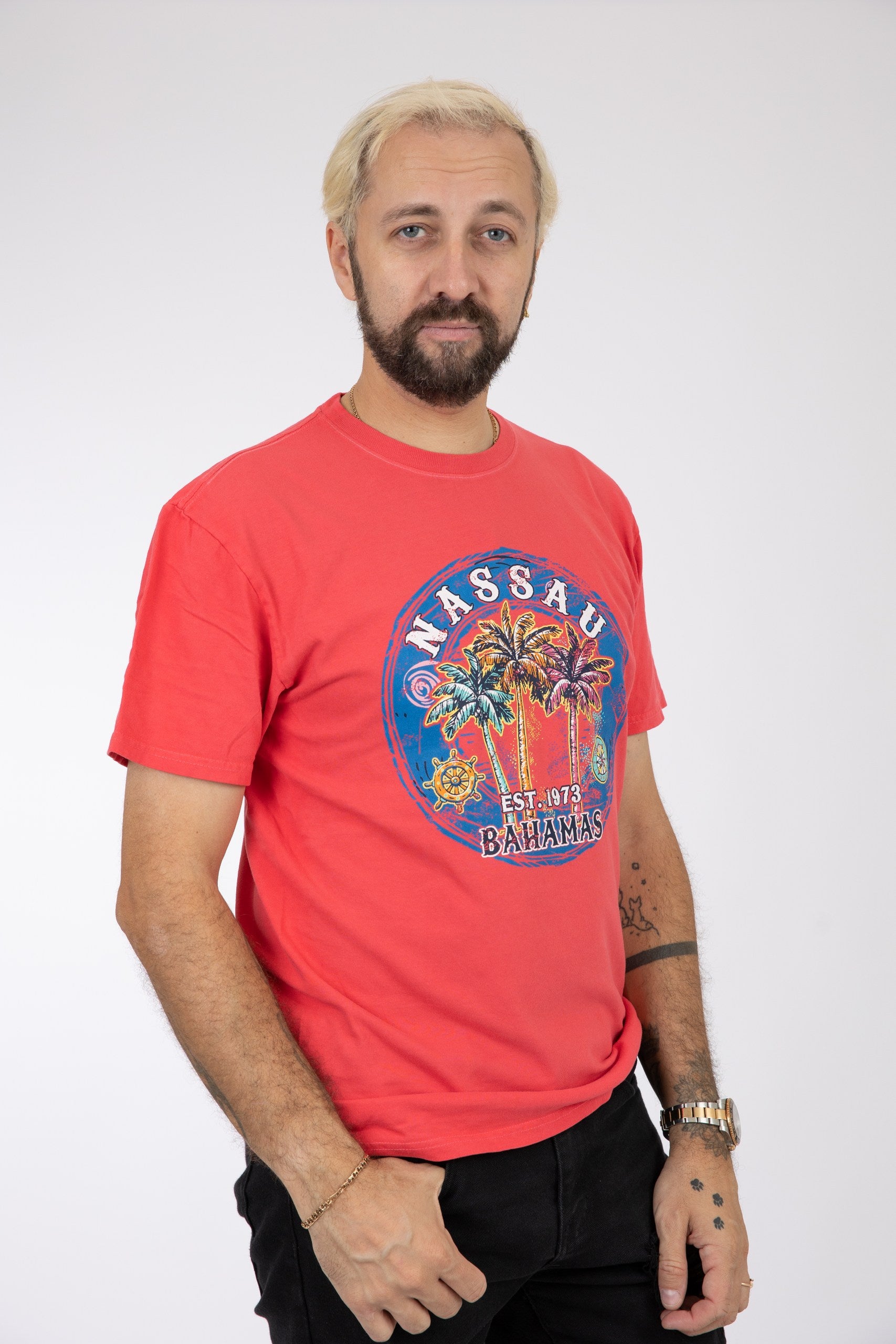 Adult Solid T-shirt Coral Silk