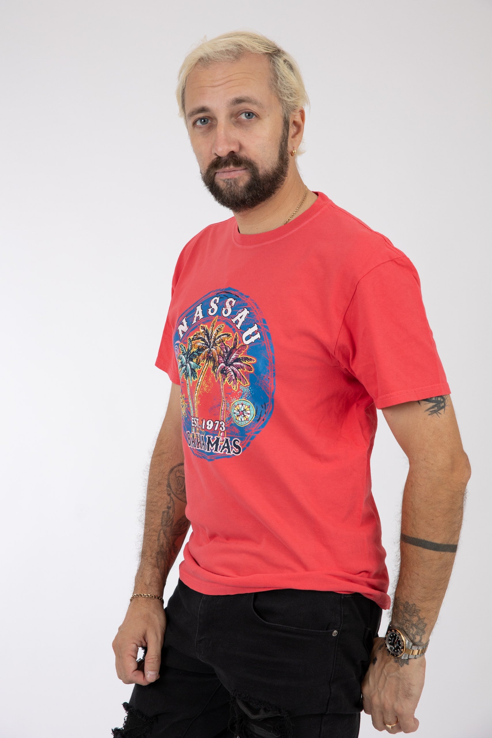 Adult Solid T-shirt Coral Silk