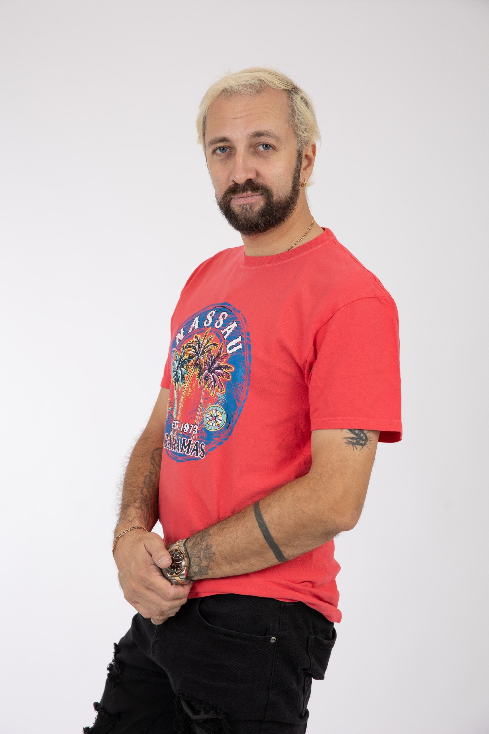 Adult Solid T-shirt Coral Silk