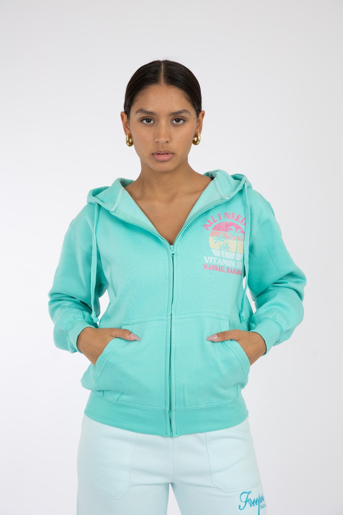 Adult Zipper Hoodie Island Reef