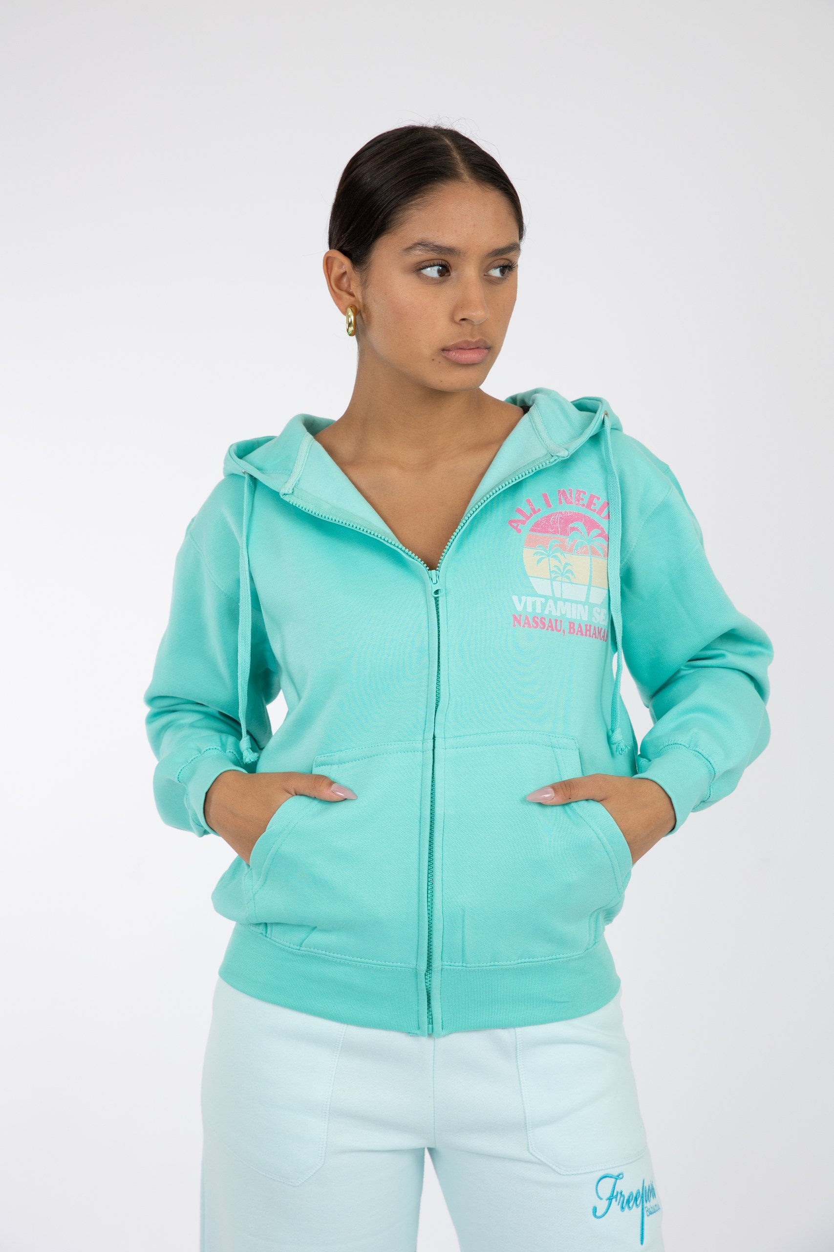 Adult Zipper Hoodie Island Reef
