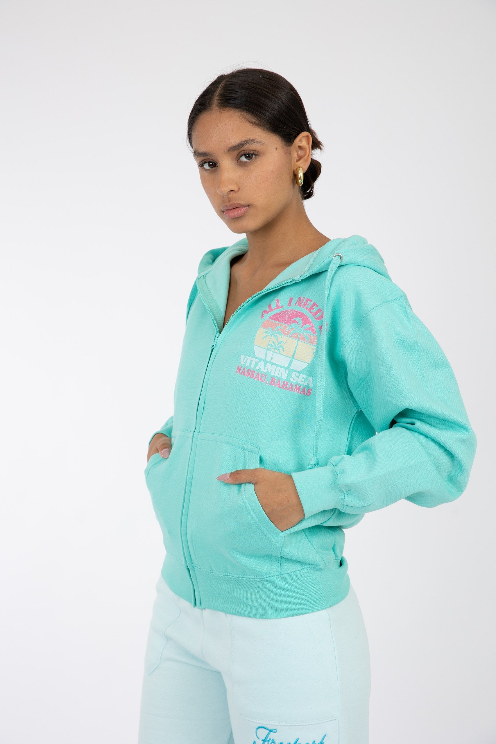 Adult Zipper Hoodie Island Reef