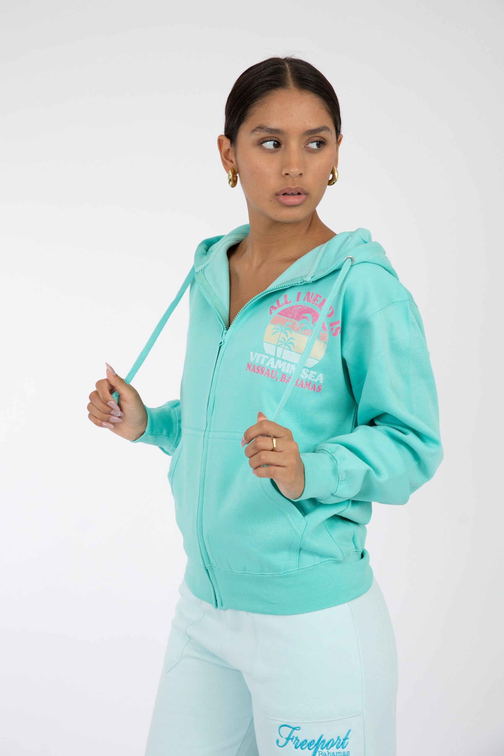 Adult Zipper Hoodie Island Reef