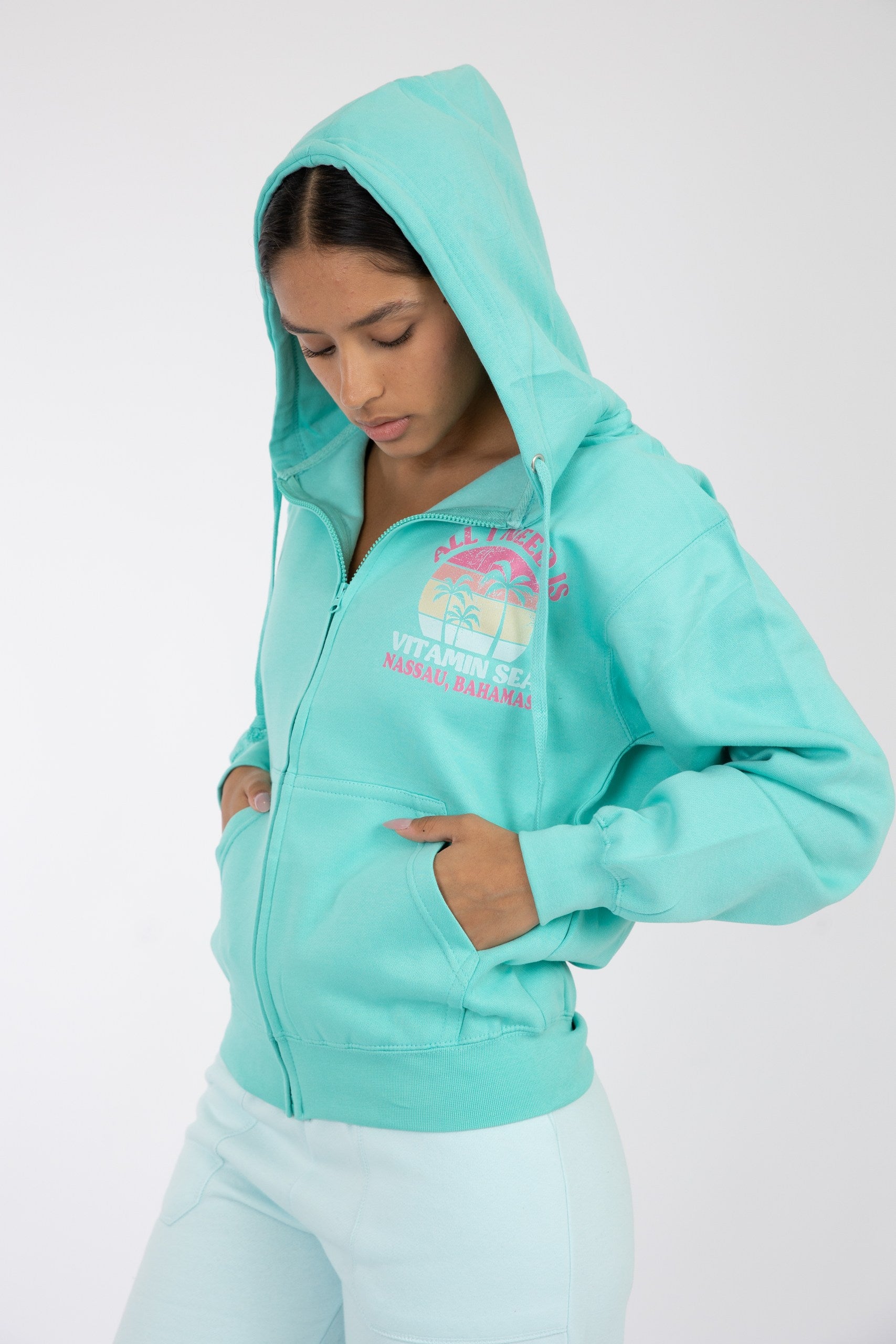 Adult Zipper Hoodie Island Reef
