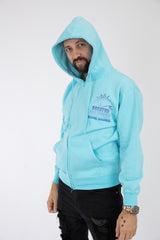 Adult Zipper Hoodie Sax Blue