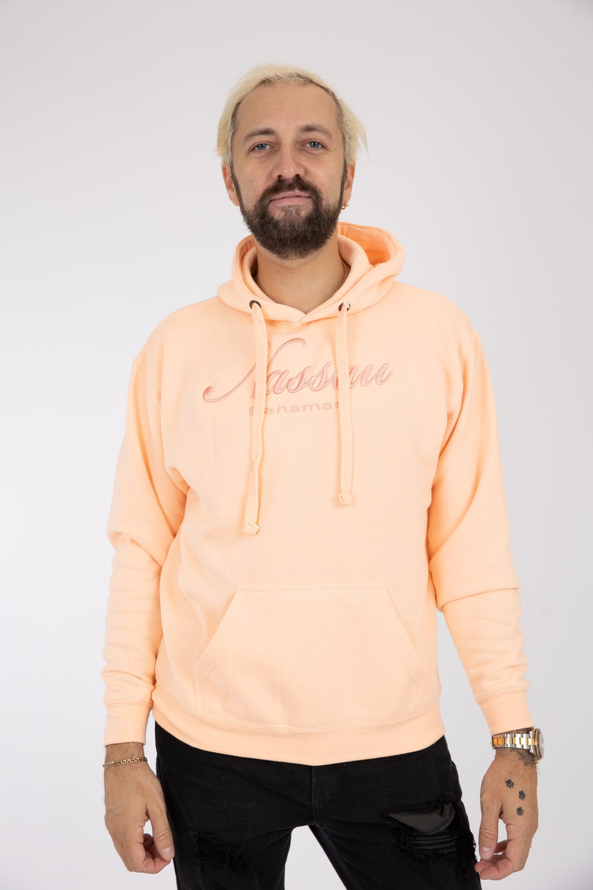 Adult Solid Hoodie Light Apricot