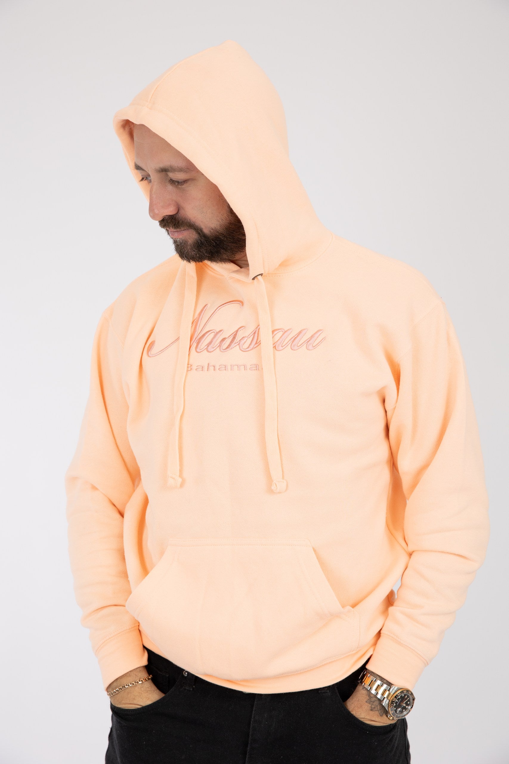 Adult Solid Hoodie Light Apricot