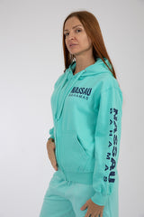 Adult Zipper Solid Hoodie Teal
