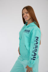 Adult Zipper Solid Hoodie Teal