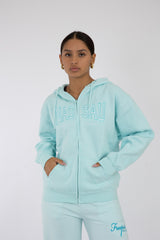 Adult Zipper Hoodie Blue Mint