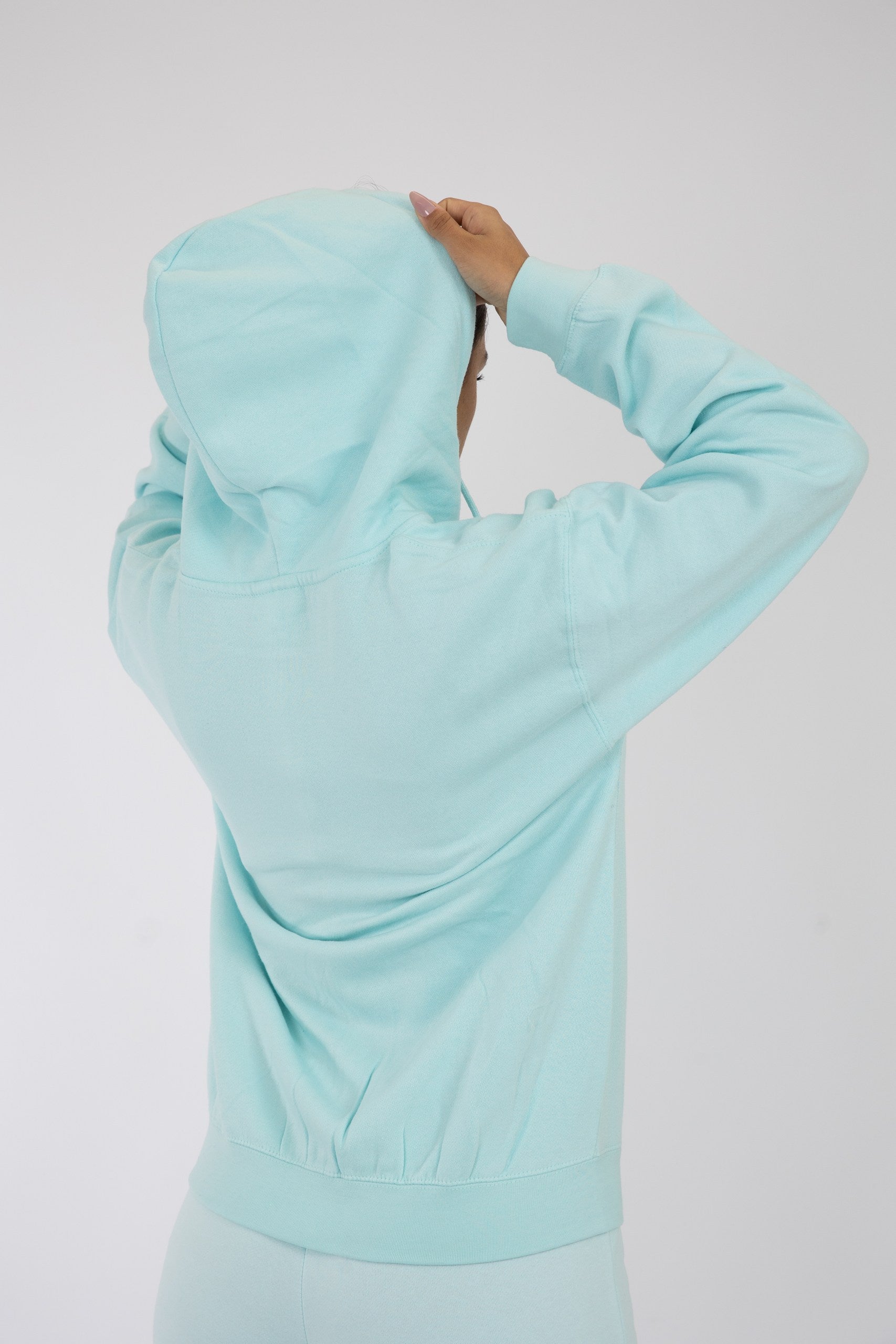 Adult Zipper Hoodie Blue Mint