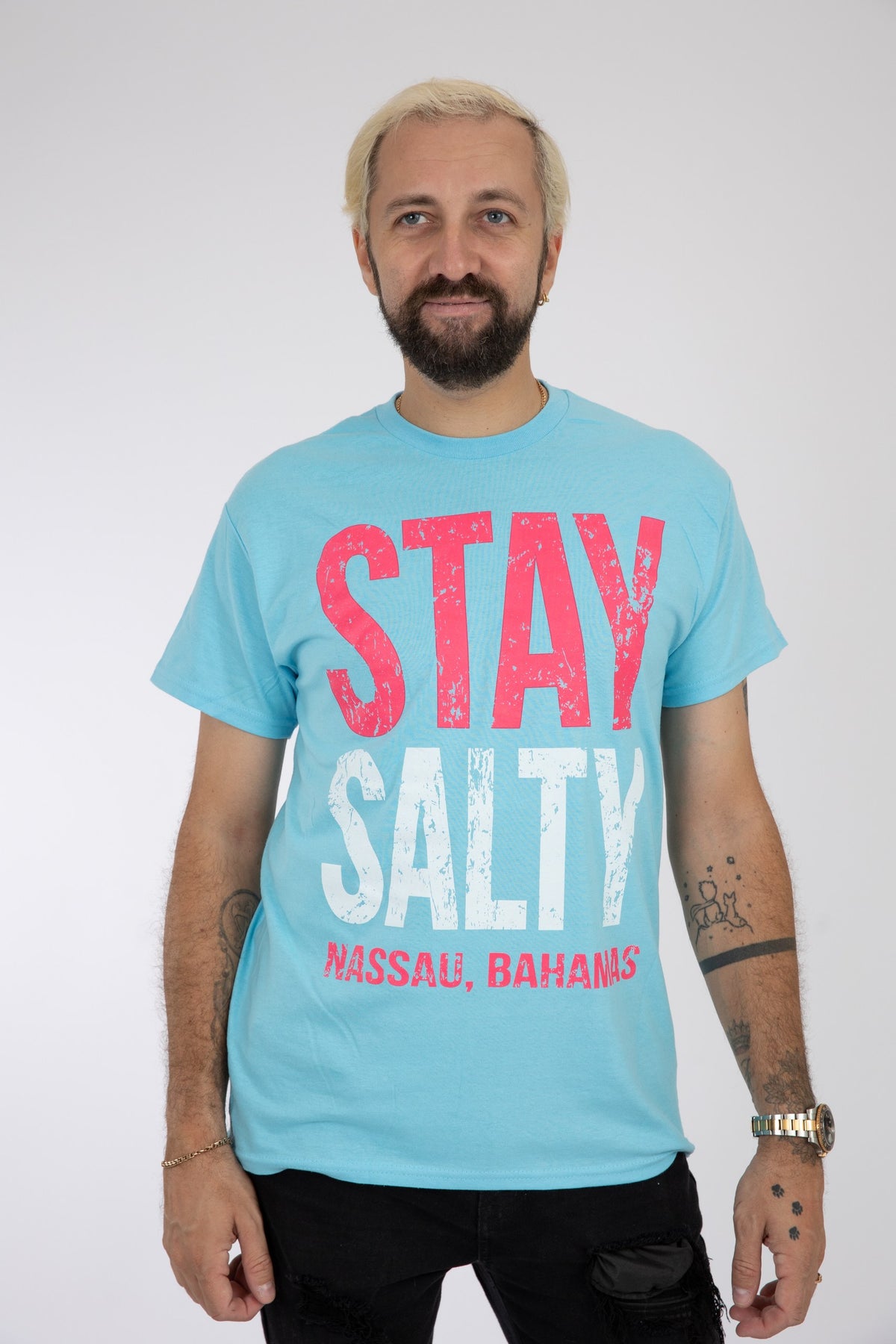 Adult Solid T-Shirts Lagoon Blue