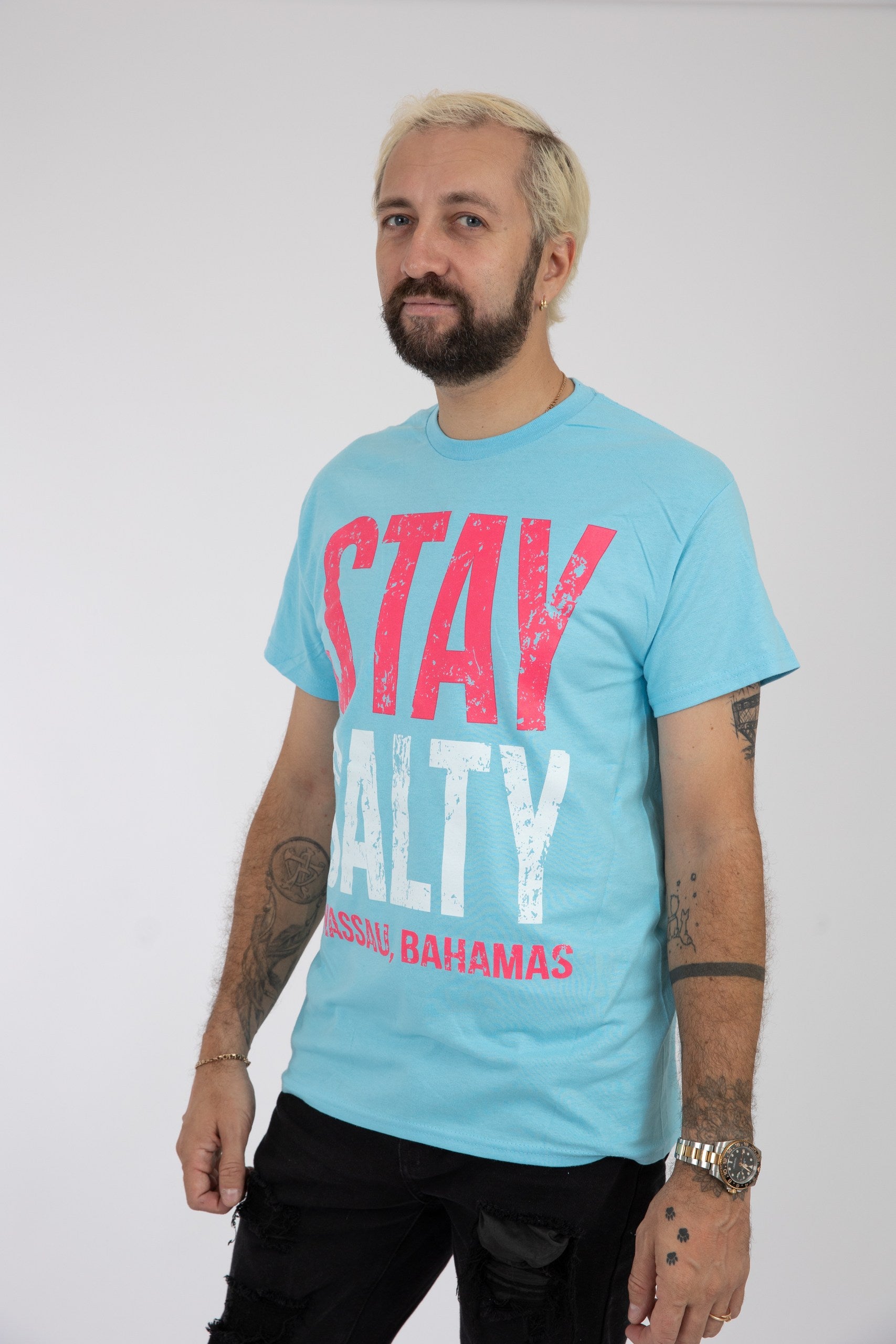 Adult Solid T-Shirts Lagoon Blue