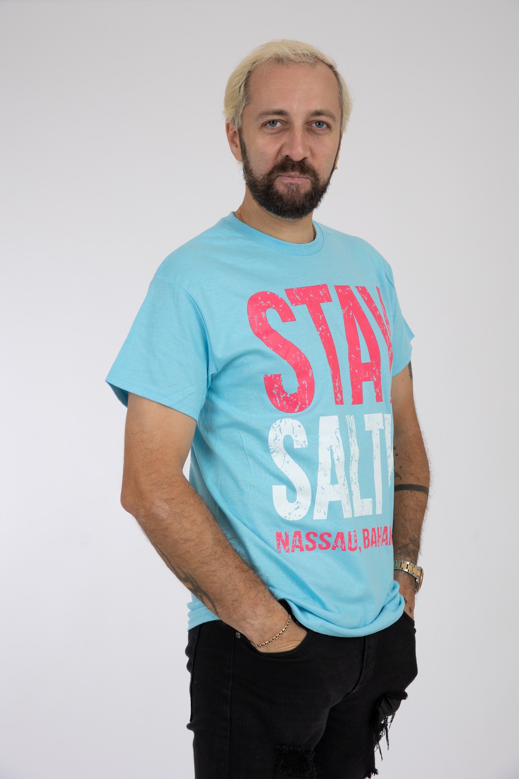 Adult Solid T-Shirts Lagoon Blue