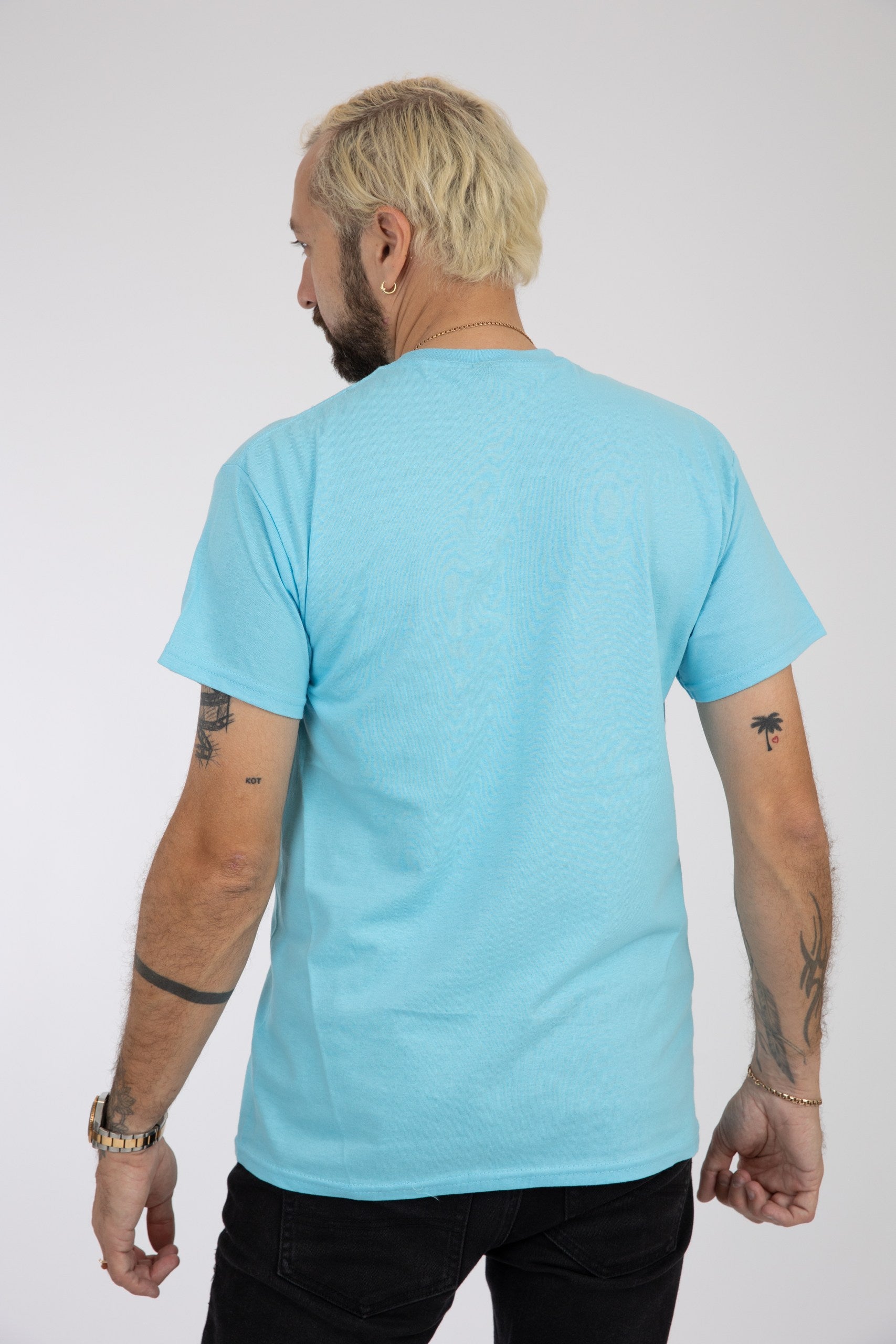 Adult Solid T-Shirts Lagoon Blue