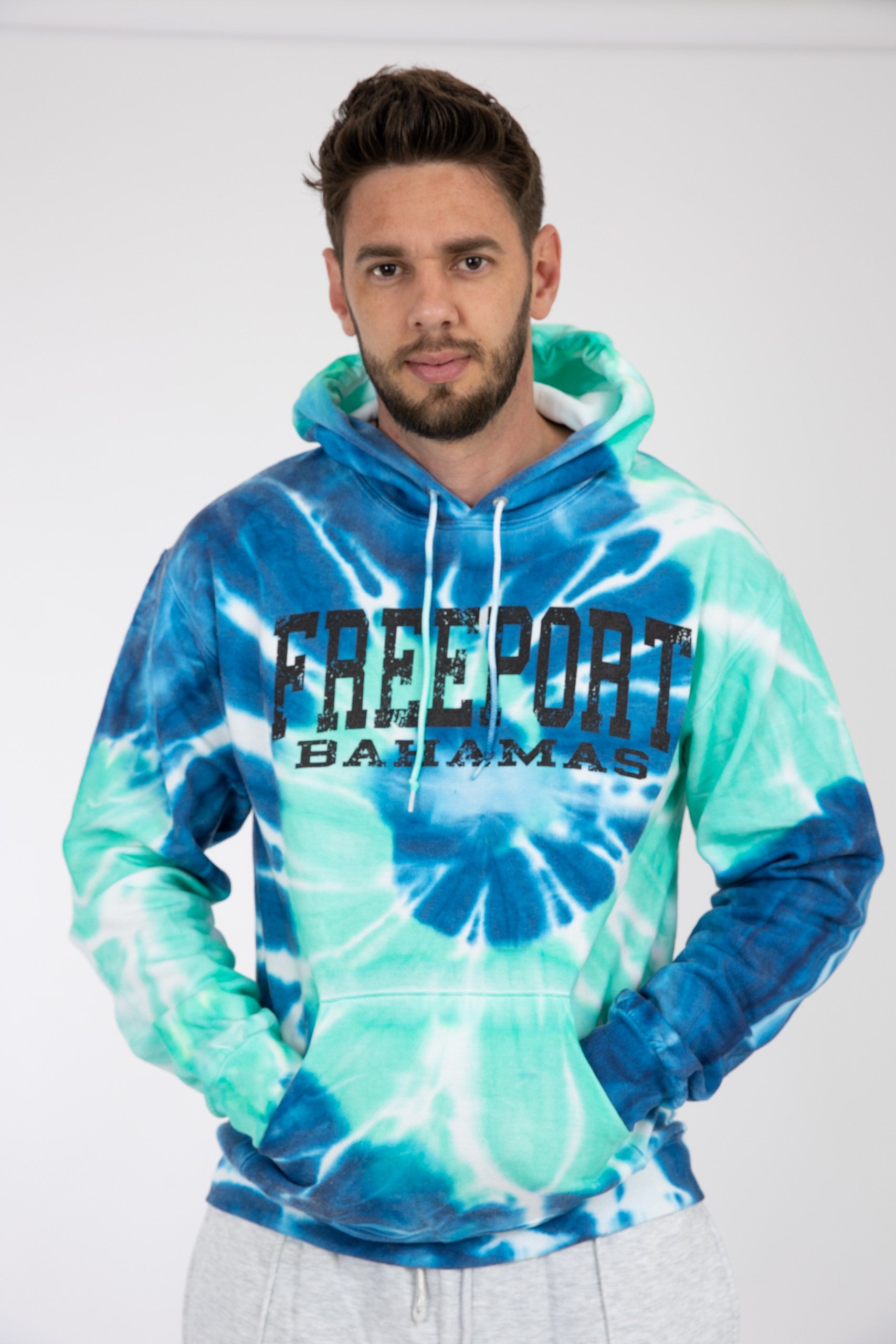 Adult Tie-Dye Hoodie Blue Ocean
