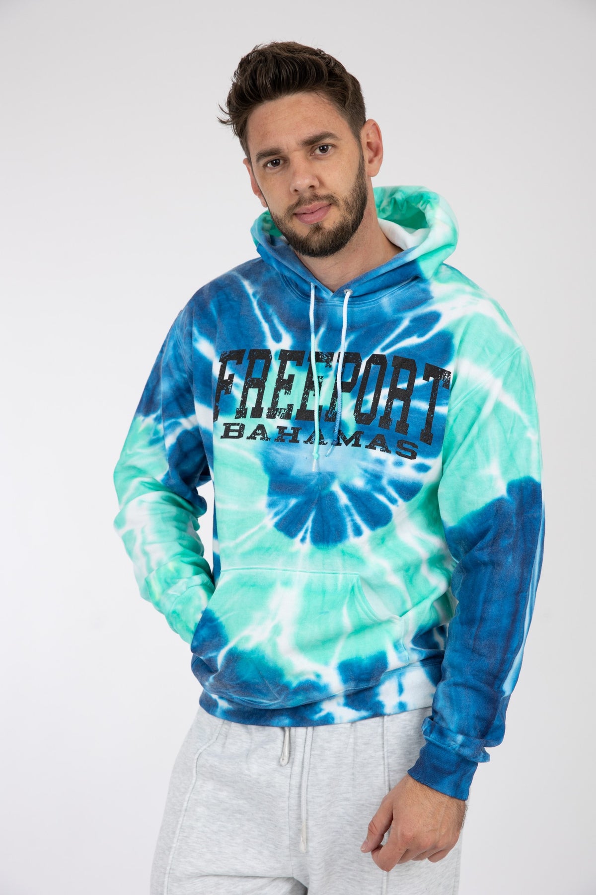 Adult Tie-Dye Hoodie Blue Ocean